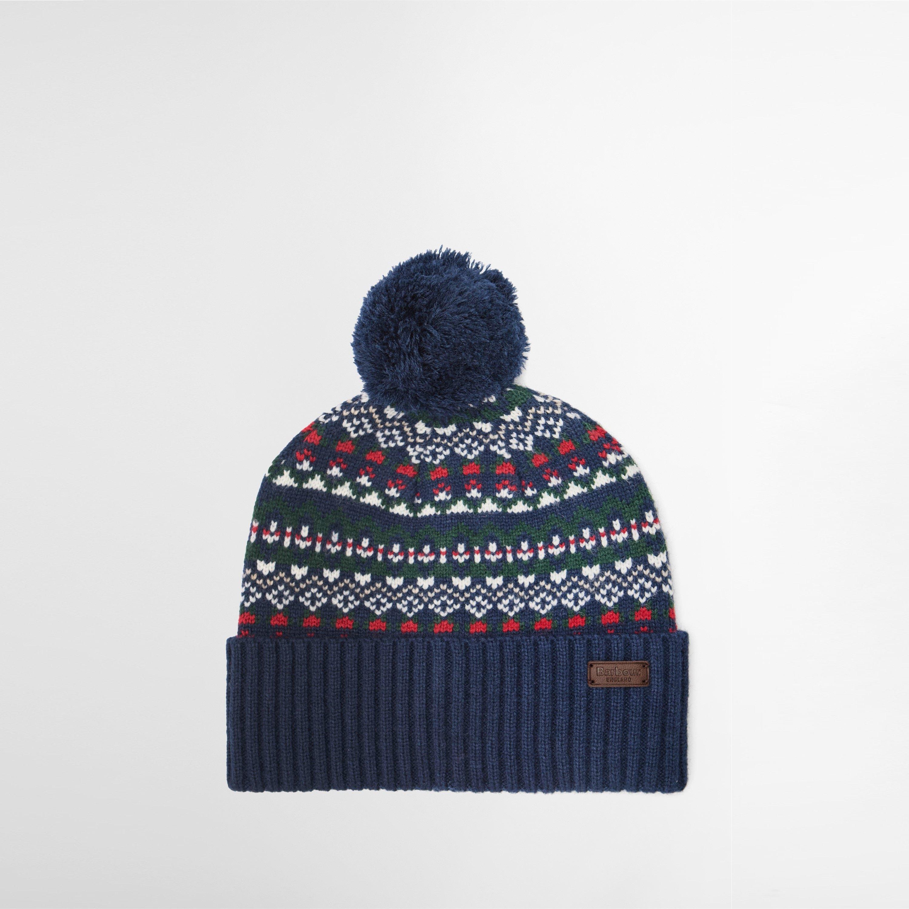 Navy/Evergreen - Barbour - Marlow Fair Isle Beanie - 1