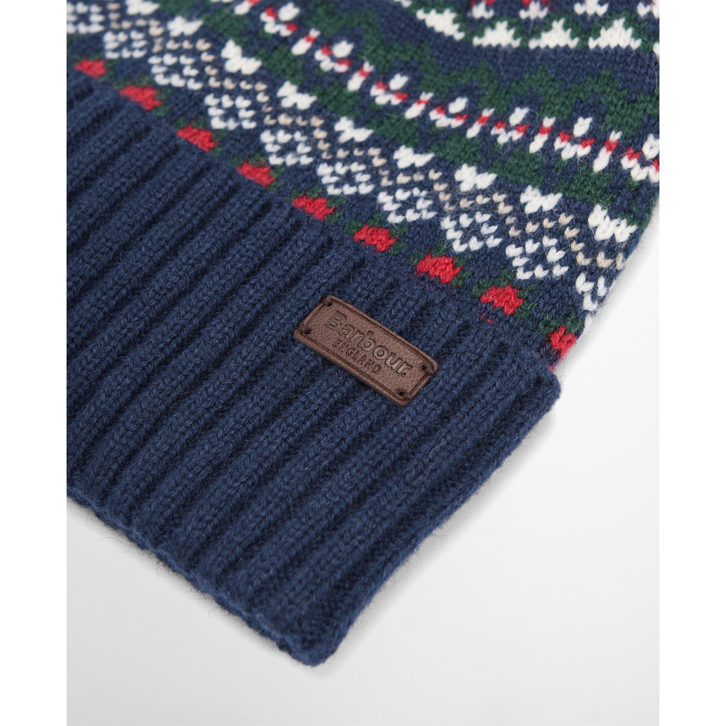 Navy/Evergreen - Barbour - Marlow Fair Isle Beanie - 3