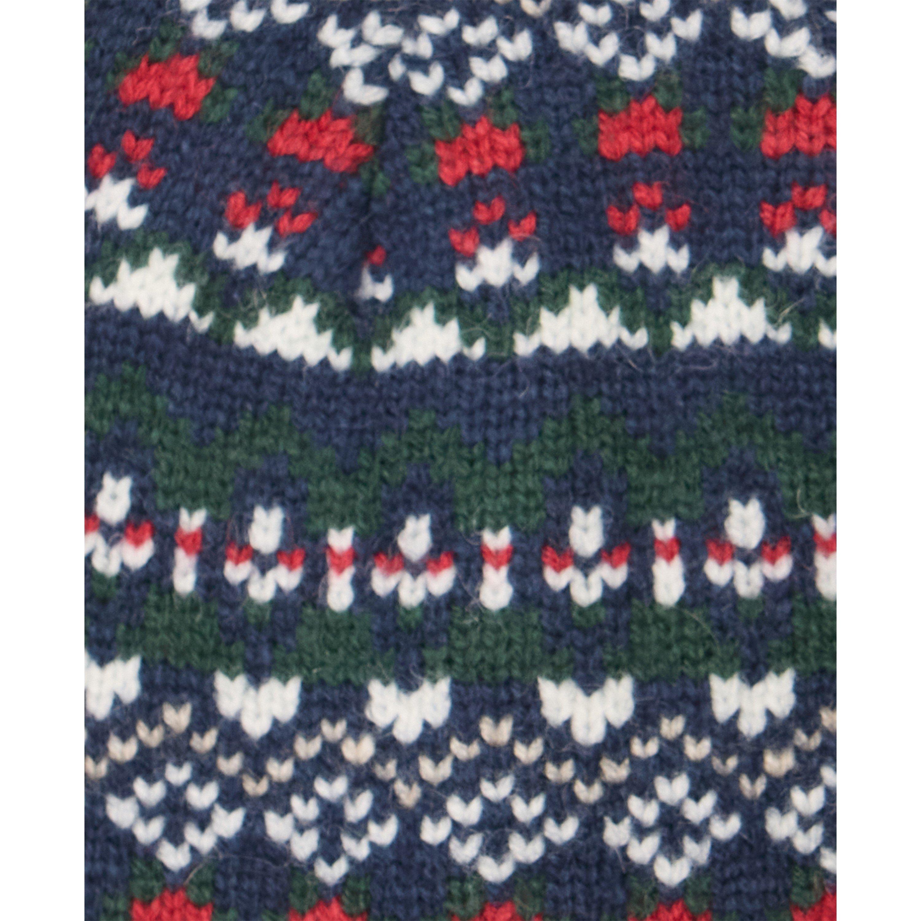 Navy/Evergreen - Barbour - Marlow Fair Isle Beanie - 4