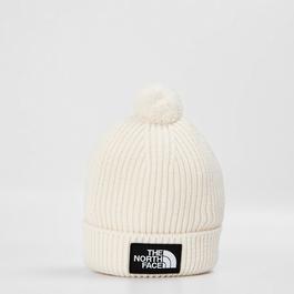 The North Face Tnf Logo Box Pom Beanie Gardenia Wh