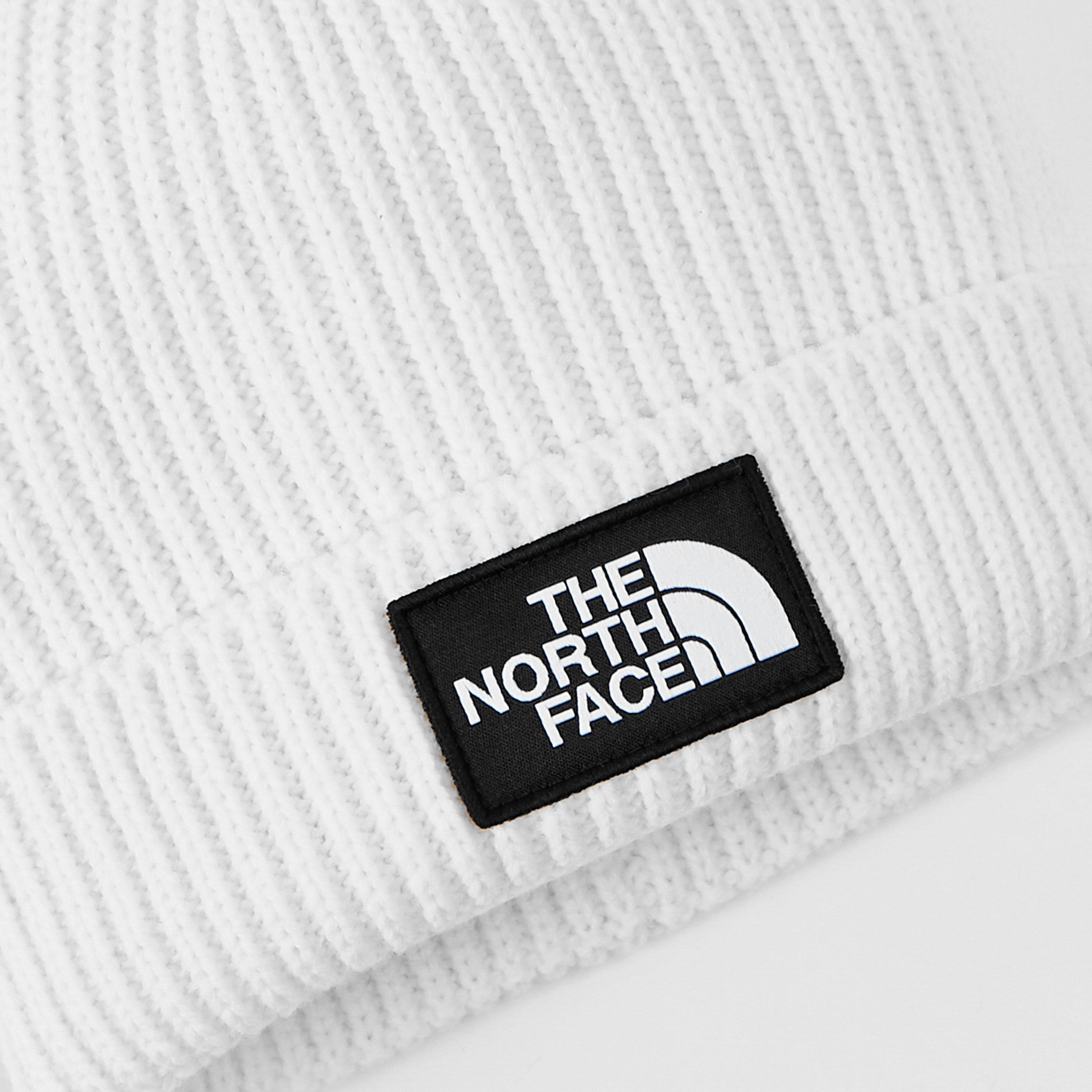 White N3N - The North Face - Tnf Logo Box Pom Beanie Gardenia Wh - 4