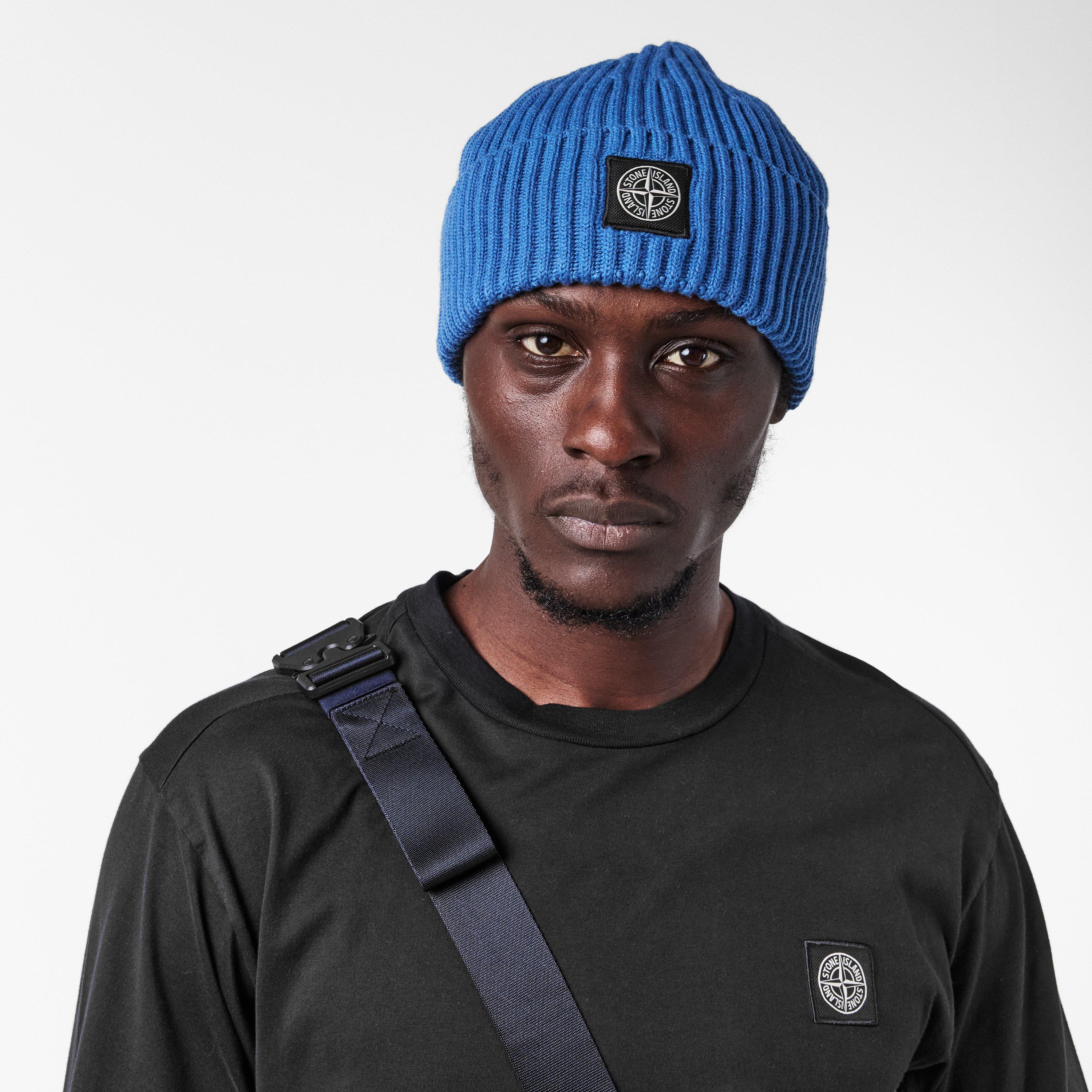Blue Acc V002B - Stone Island - Men's Ribbed Knit Beanie - 3
