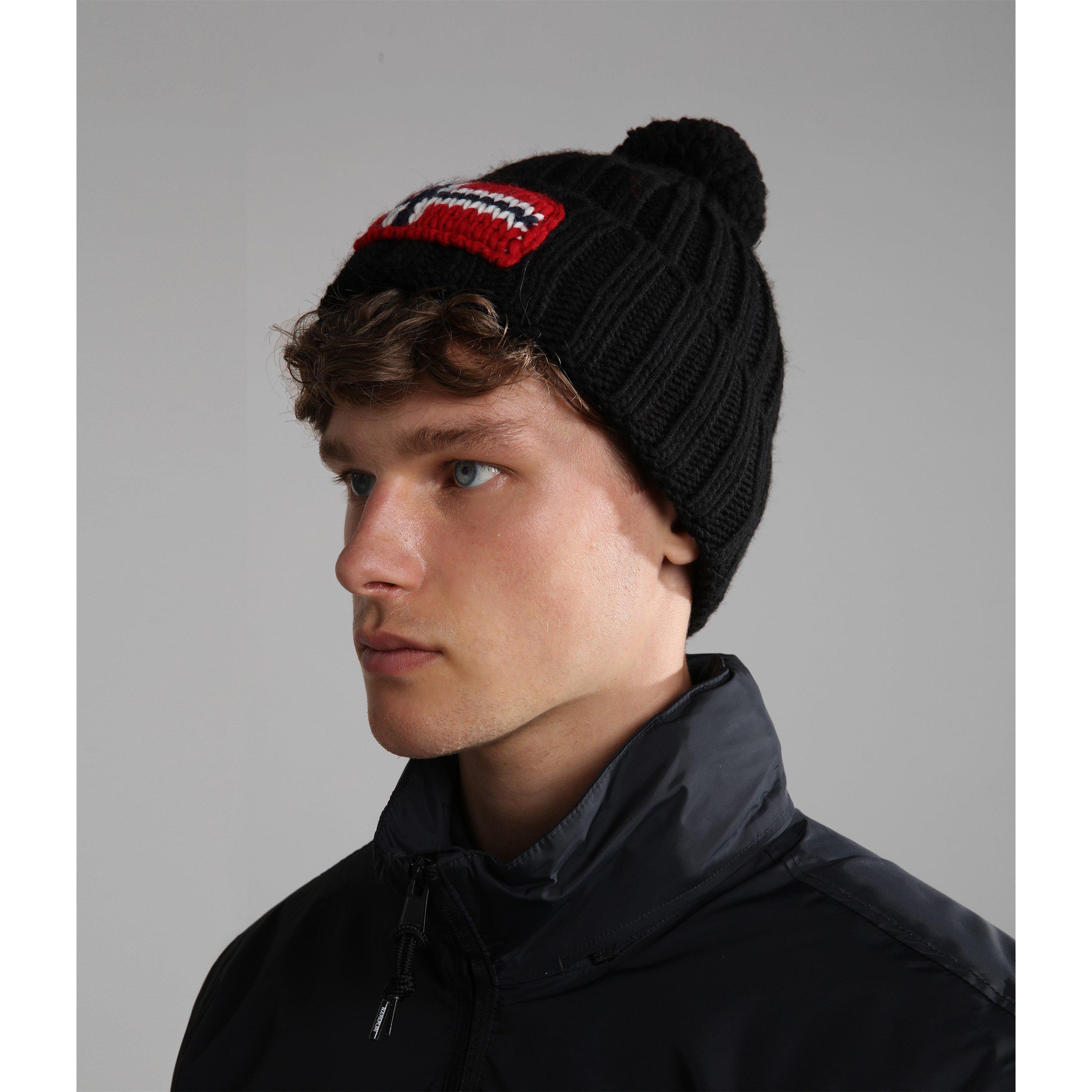 Black - Napapijri - Beanie Hat Adults - 2