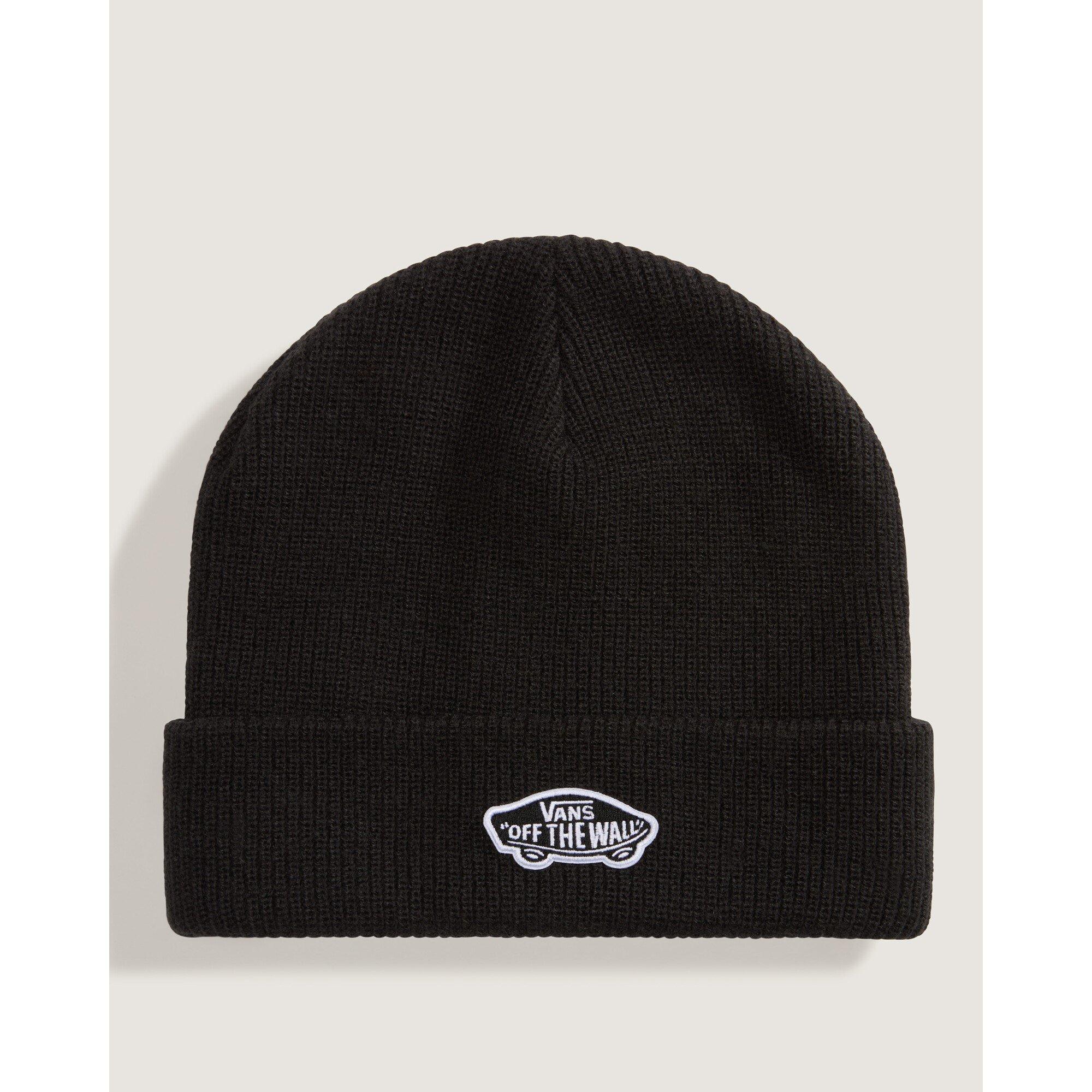 Vans Men's Cuff Ribbed Knit Beanie - Black - Mens