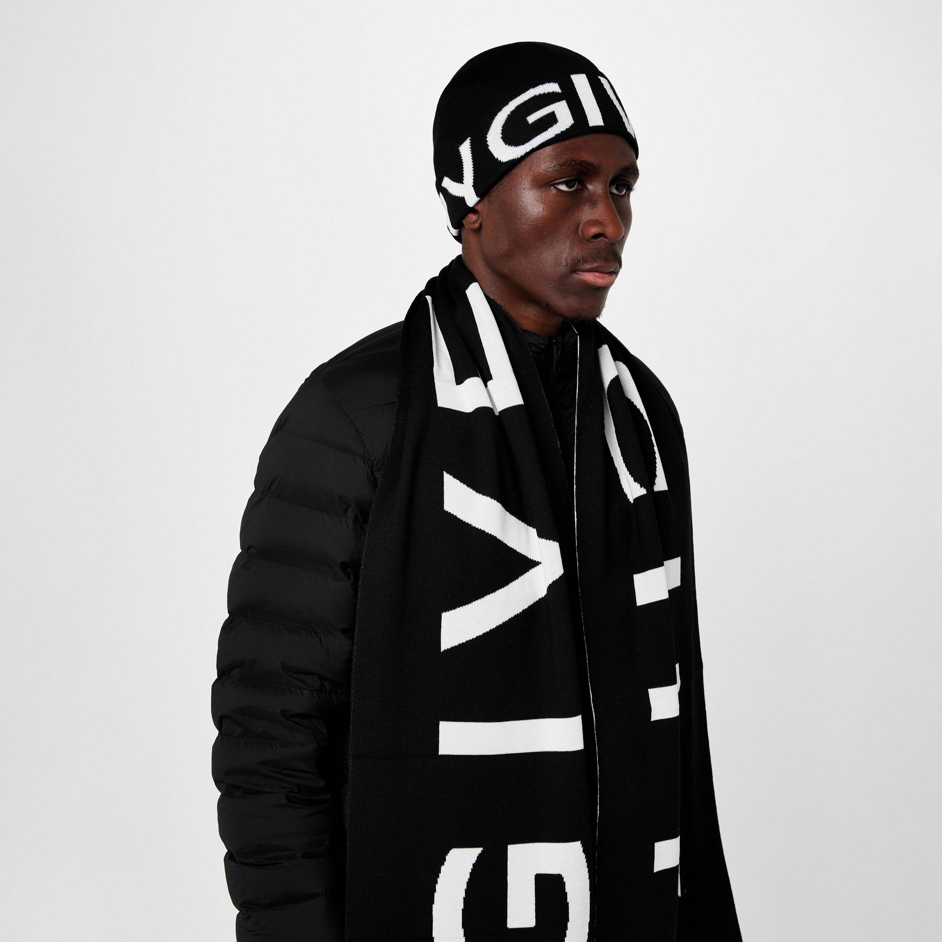 Black 1 - GIVENCHY - Men's Logo Wool Beanie - 2