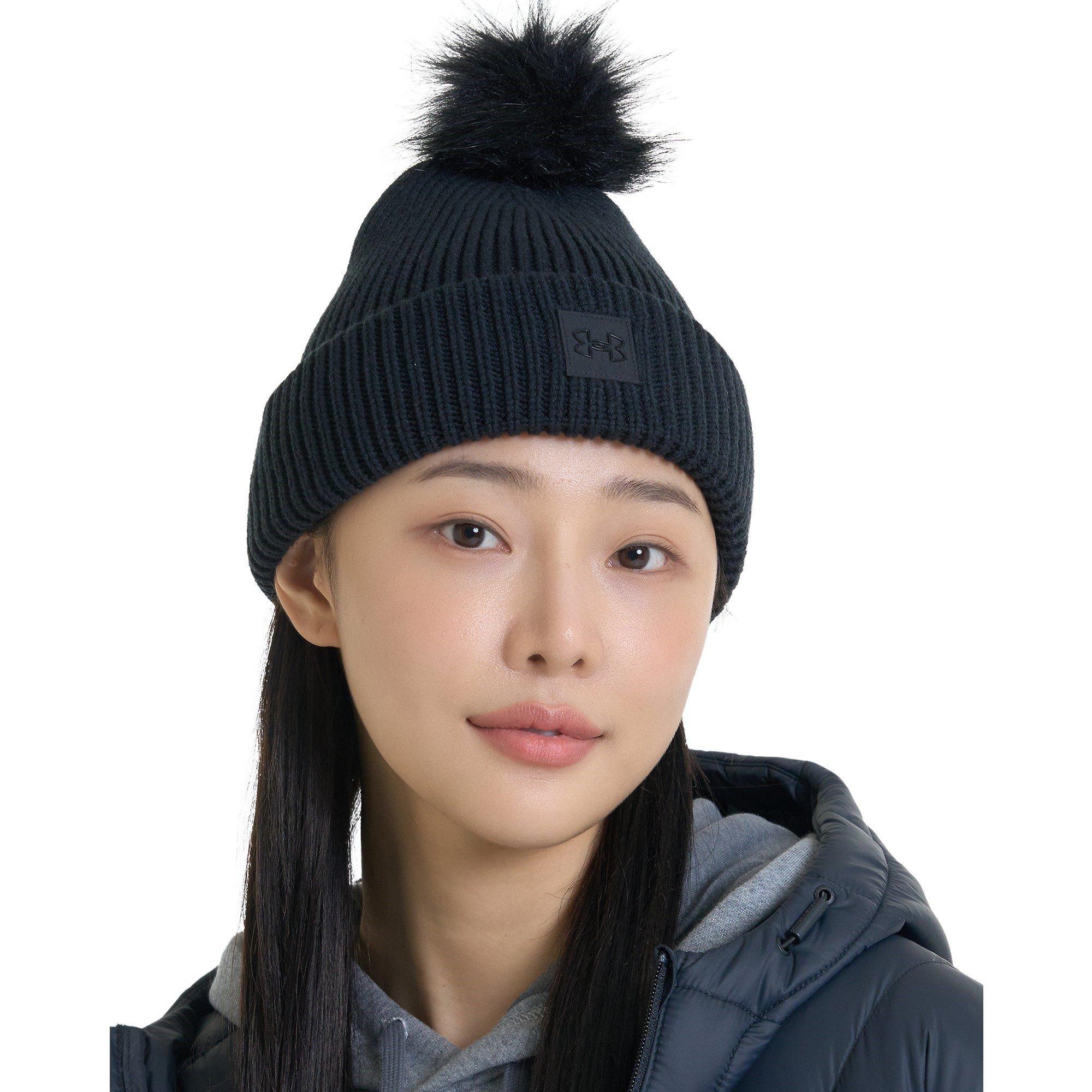 Triple Black - Under Armour - Halftime Ribbed Pom Beanie - 2