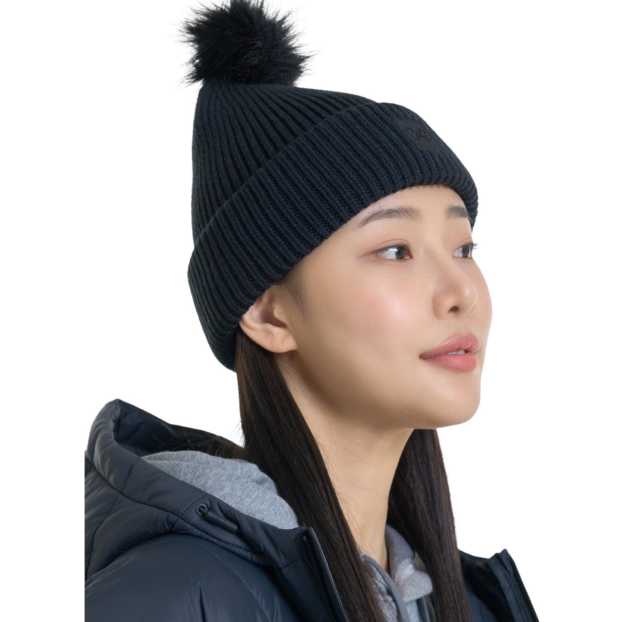 Triple Black - Under Armour - Halftime Ribbed Pom Beanie - 4