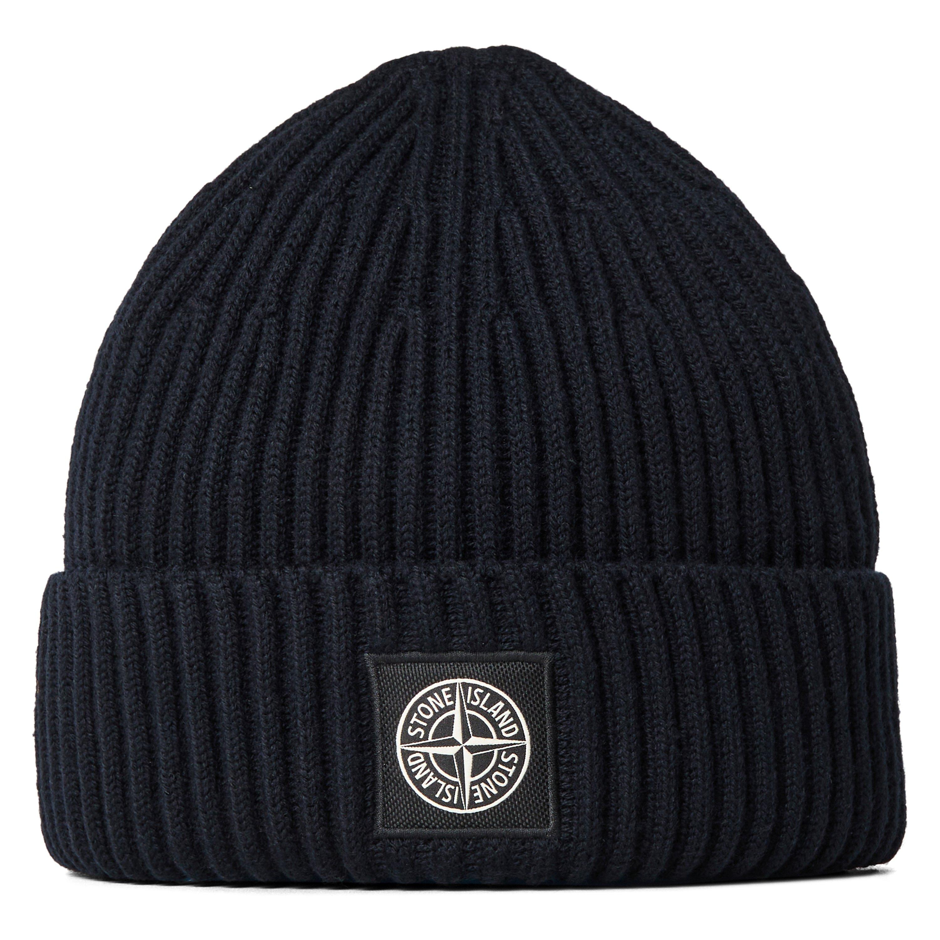 Stone Island Stone Patch Beanie Sn64 - Navy V0020 - Mens