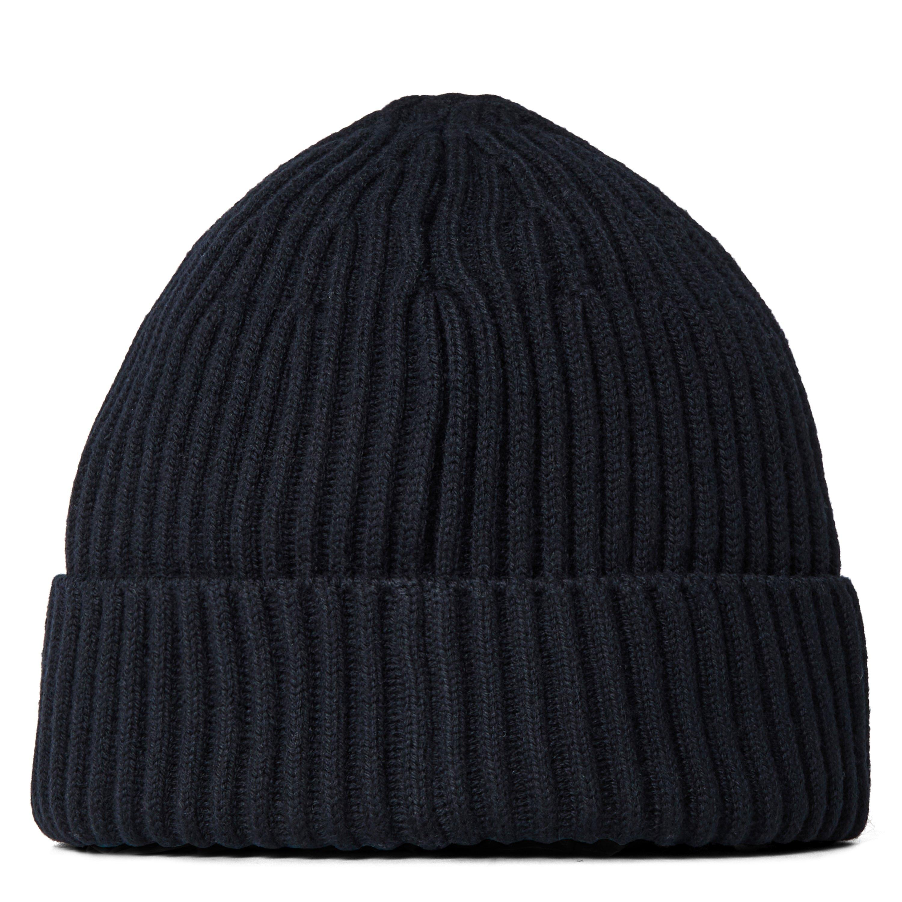 Navy V0020 - Stone Island - Men's Patch Wool Beanie - 2