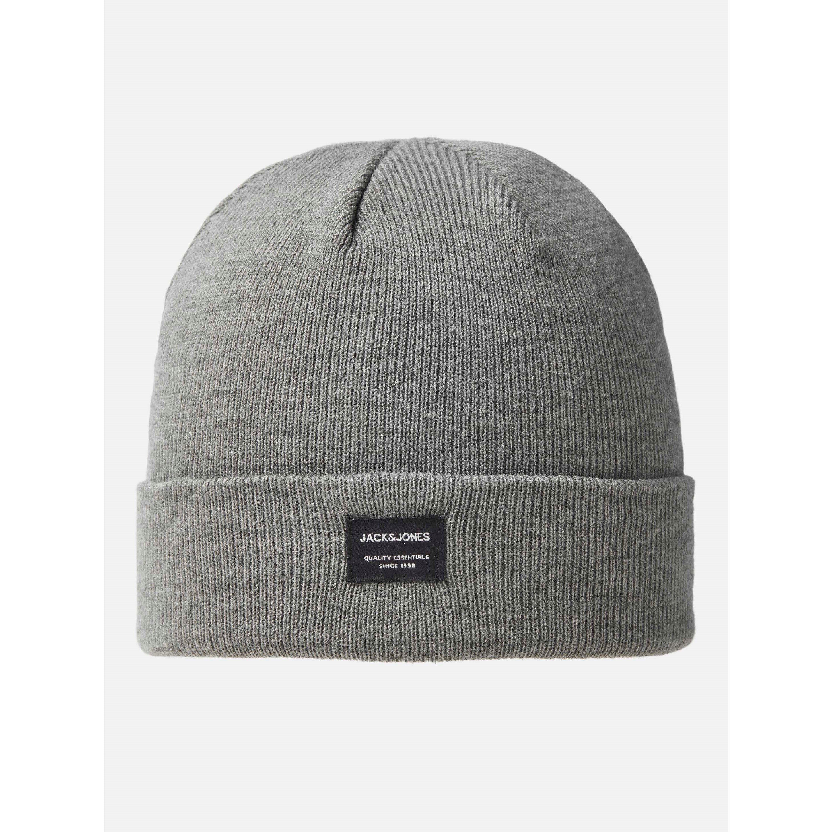 Jack And Jones Men's Dna Cotton Beanie - Grey Melange - Mens