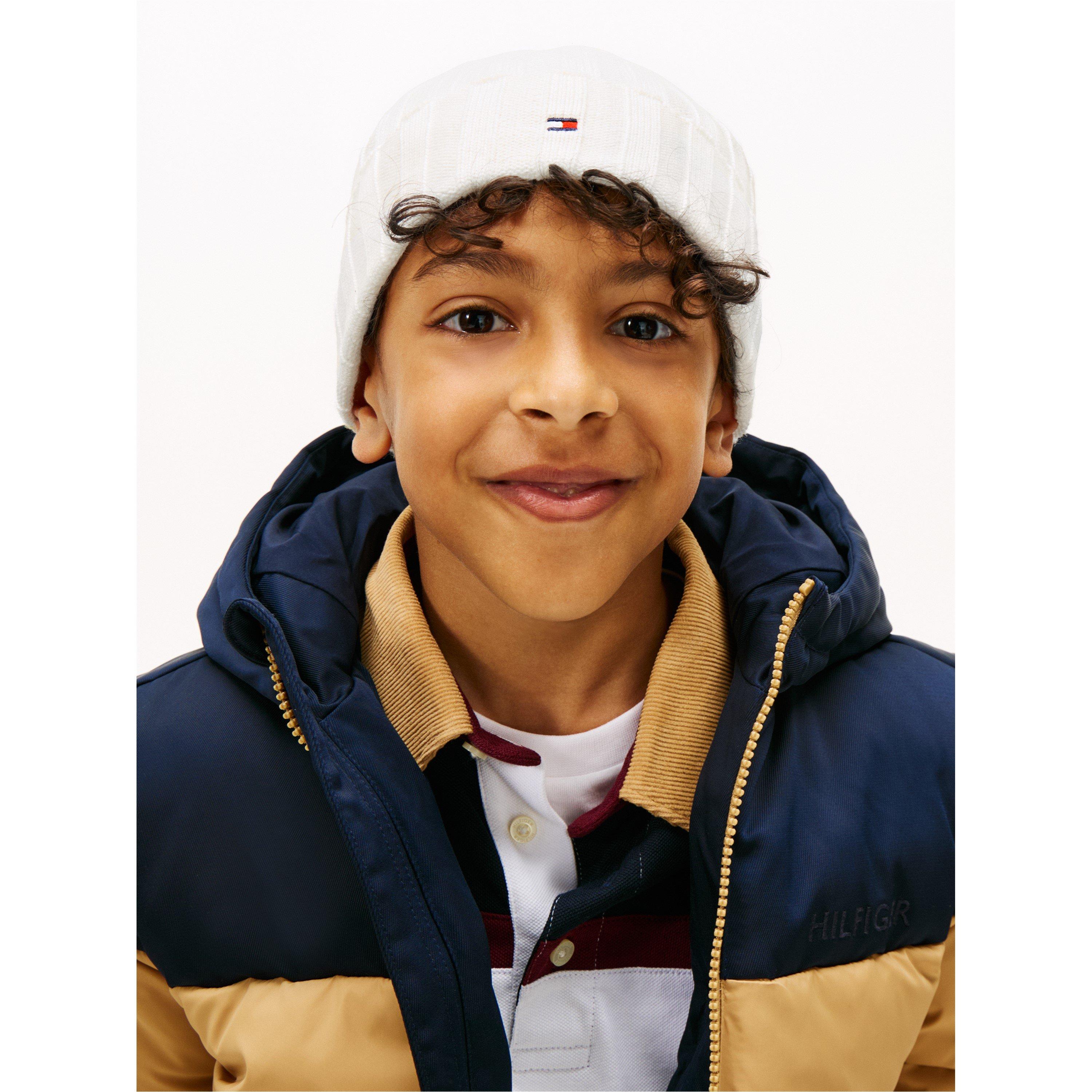 White YBH - Tommy Hilfiger - Kids Flag Beanie - 3
