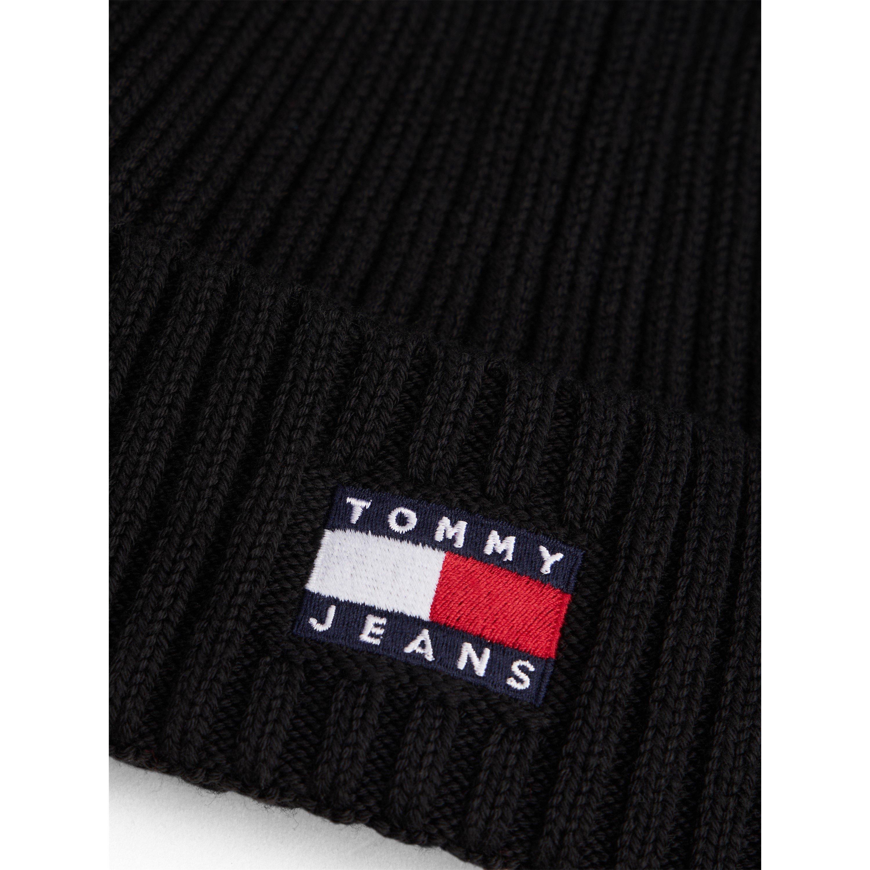 Crna - Tommy Jeans - Heritage Rib-Knit Core Beanie - 3