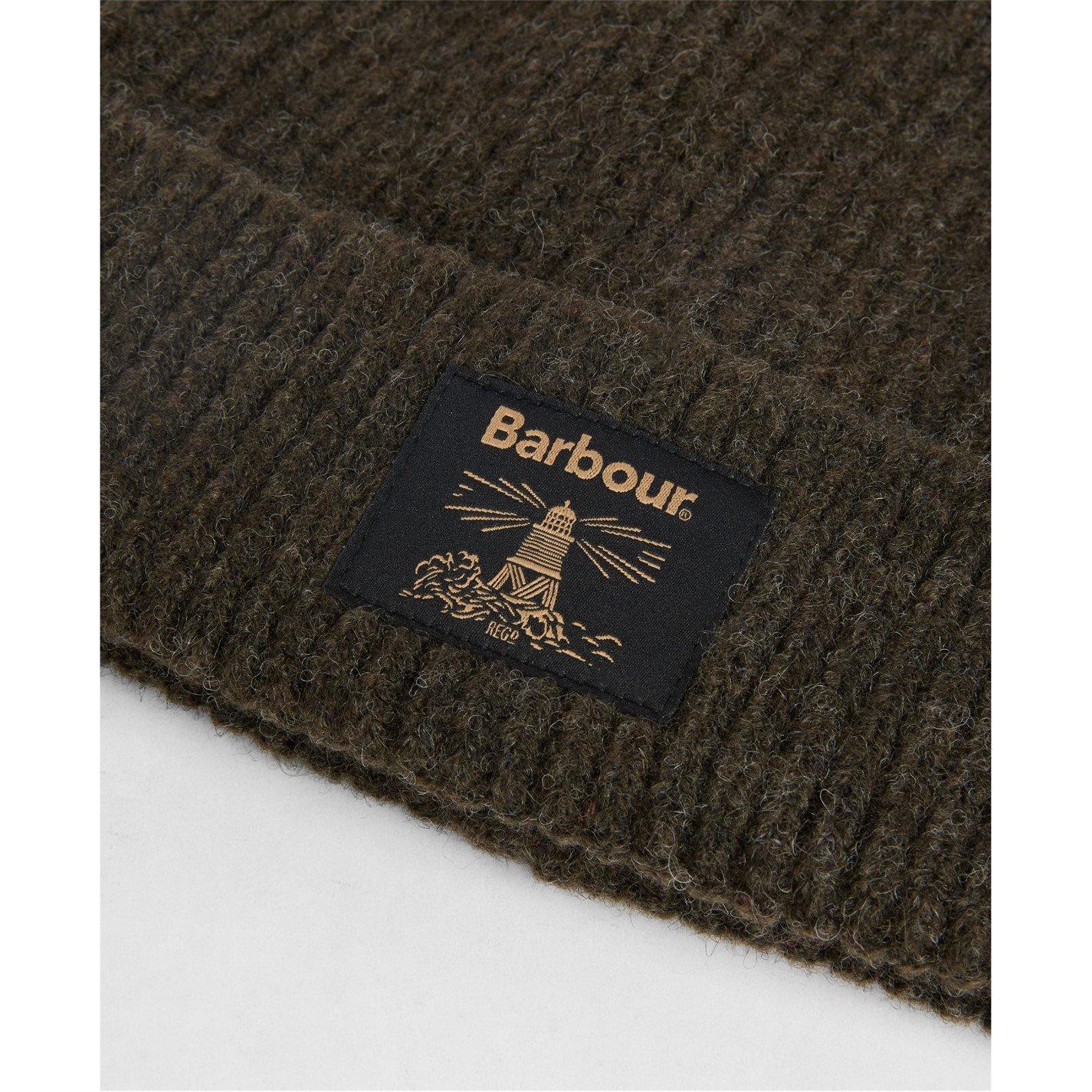 Olive/Navy - Barbour - Westerdale Beanie & Scarf Gift Set - 5