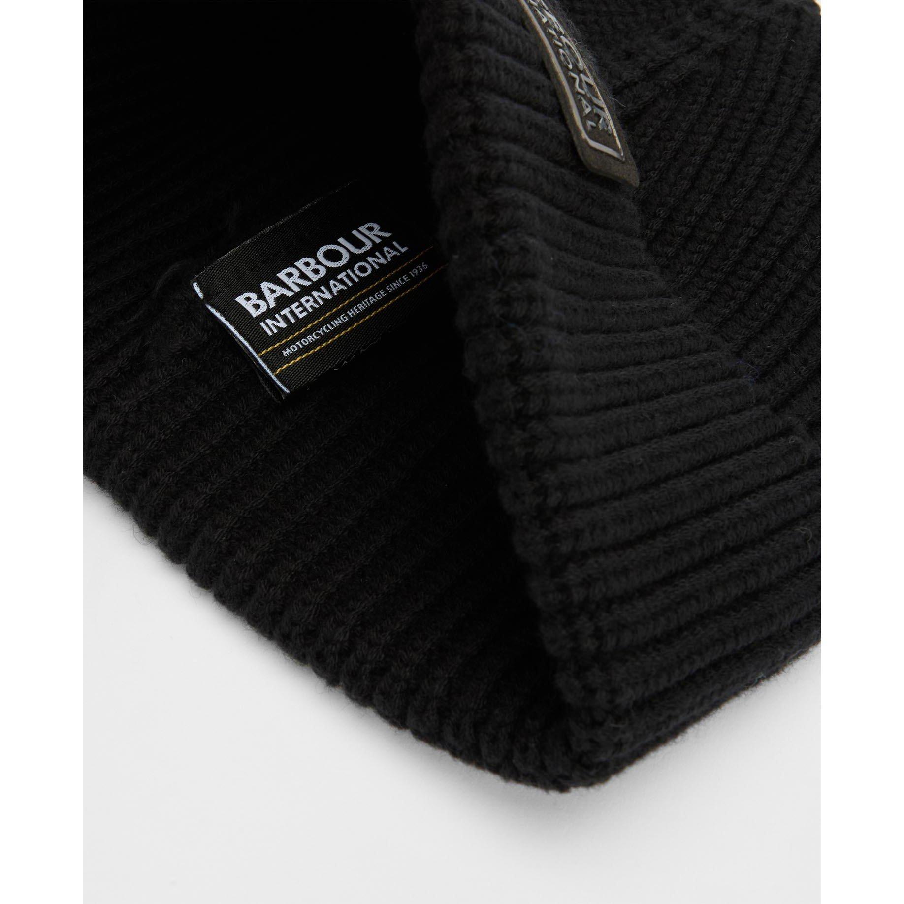 Black - Barbour International - Sweeper Beanie and Scarf Gift Set - 5