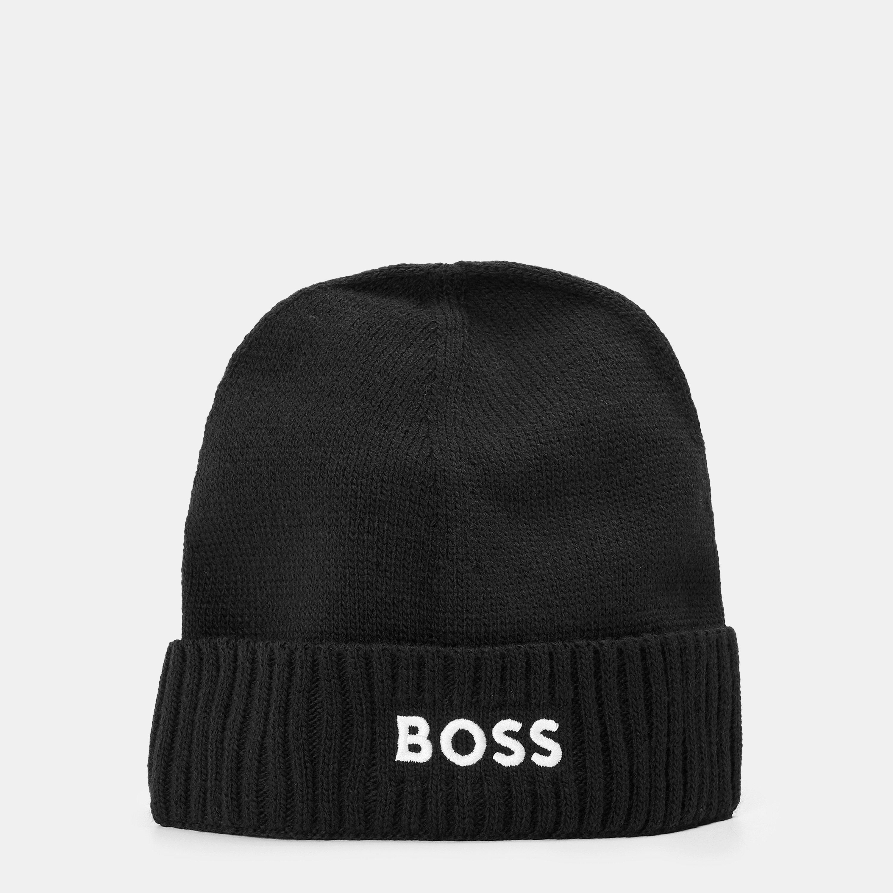 Black 001 - Boss - Men's Asport Beanies - 1