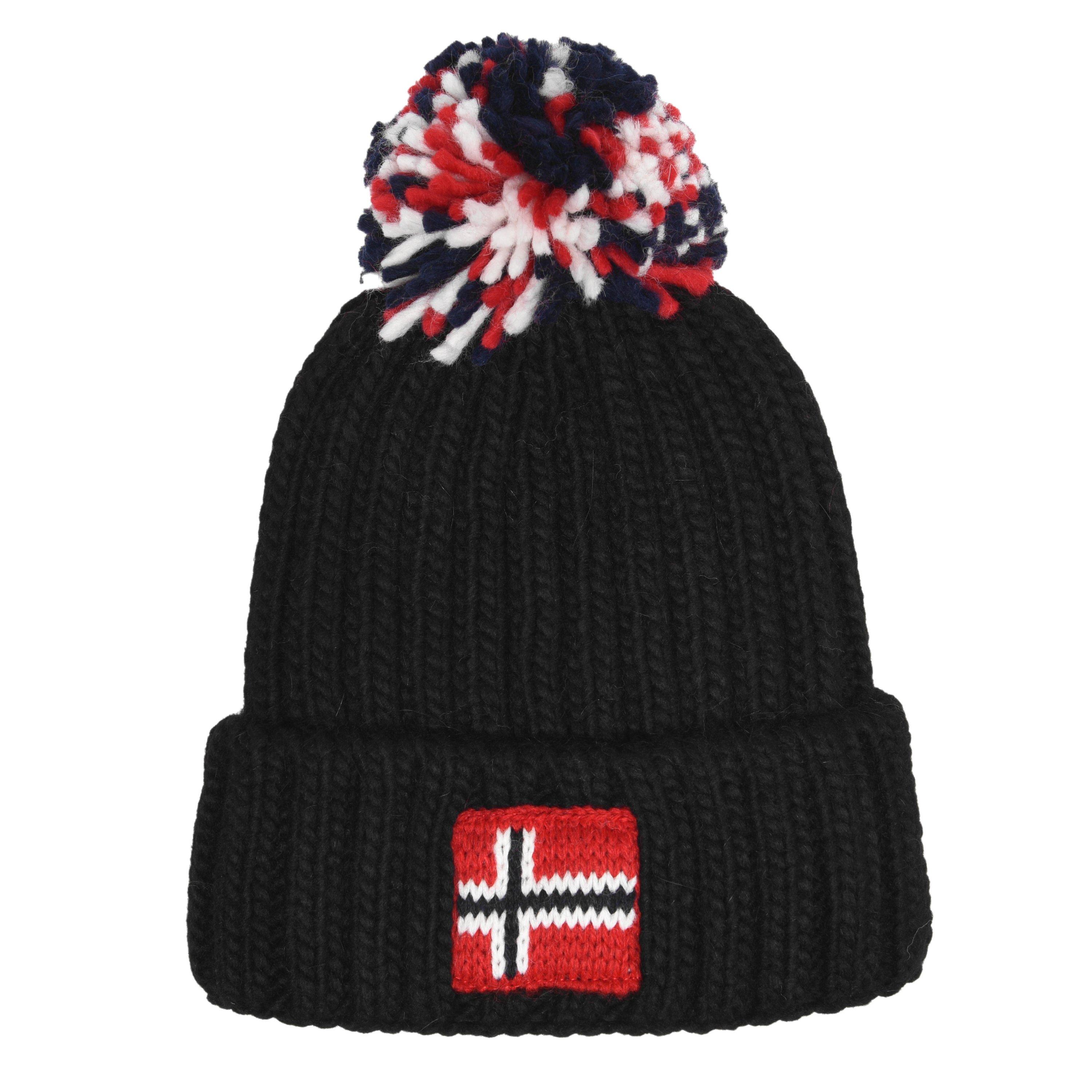 Black - Napapijri - Semiury Bobble Beanie Hat - 1