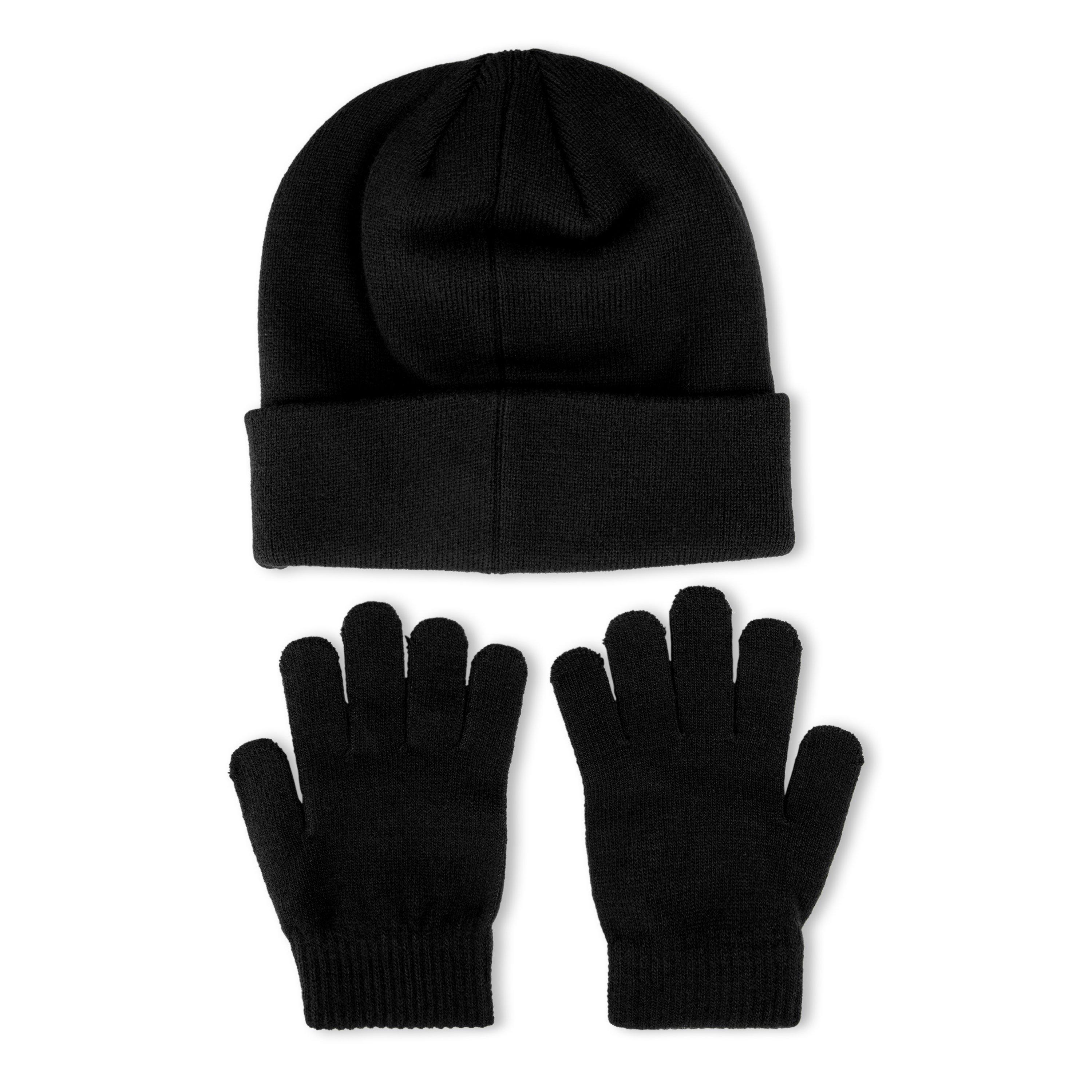 Black/White - Nike - Club Beanie/Glove Juniors - 2
