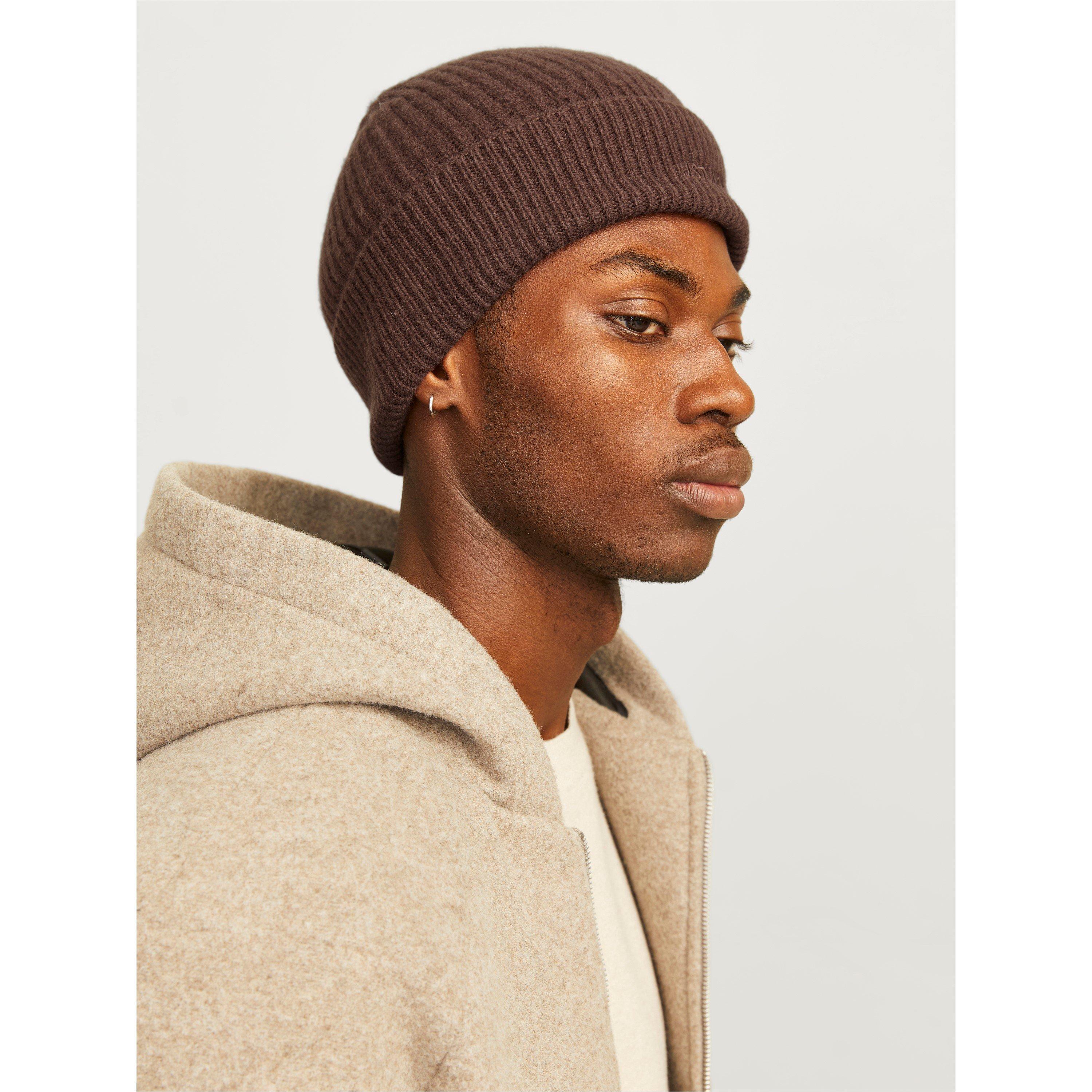Slate Black - Jack and Jones - Men's Wool Beanie - 4