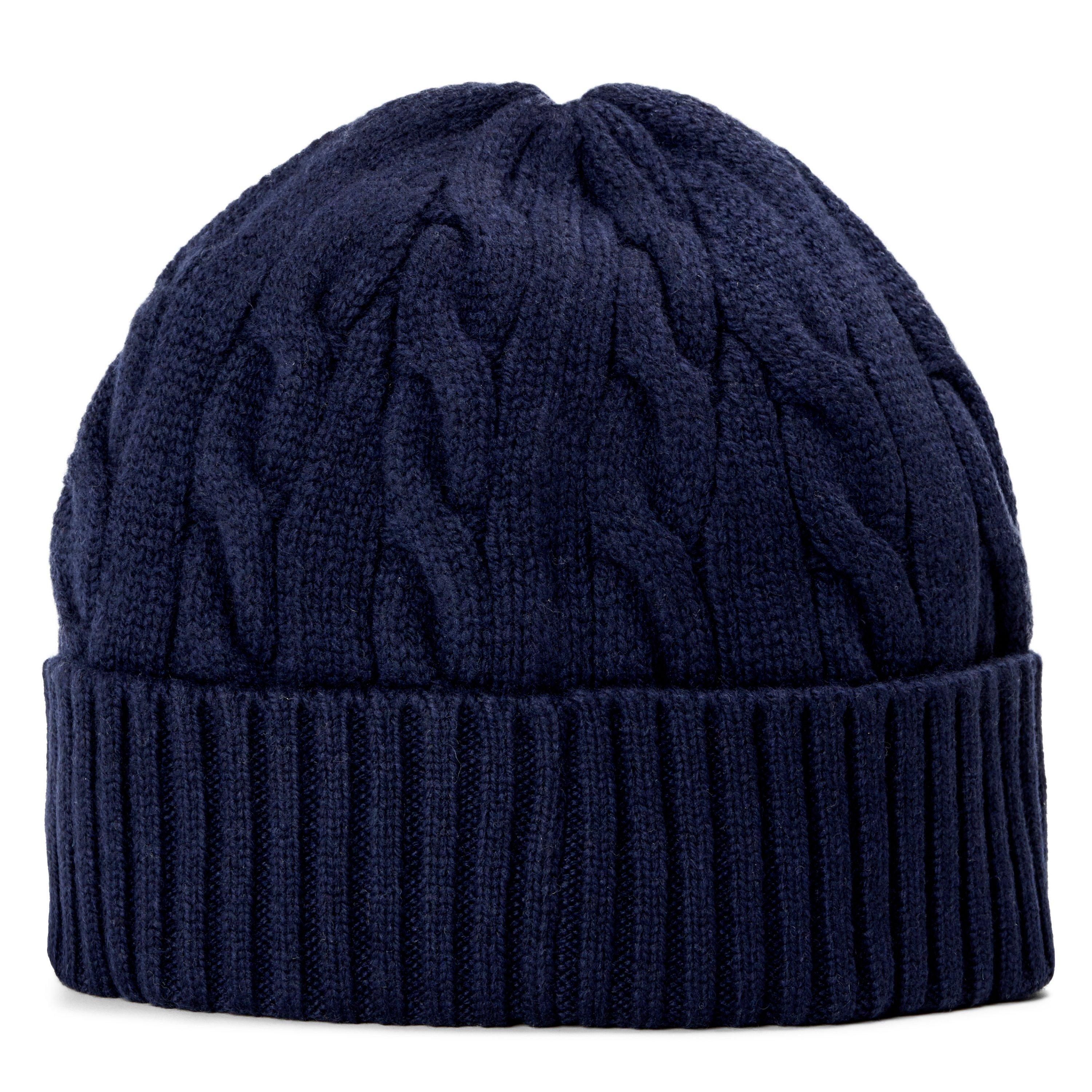 Hunter Navy - Polo Ralph Lauren - Wool And Cashmere Blend Cable Knit Beanie - 2
