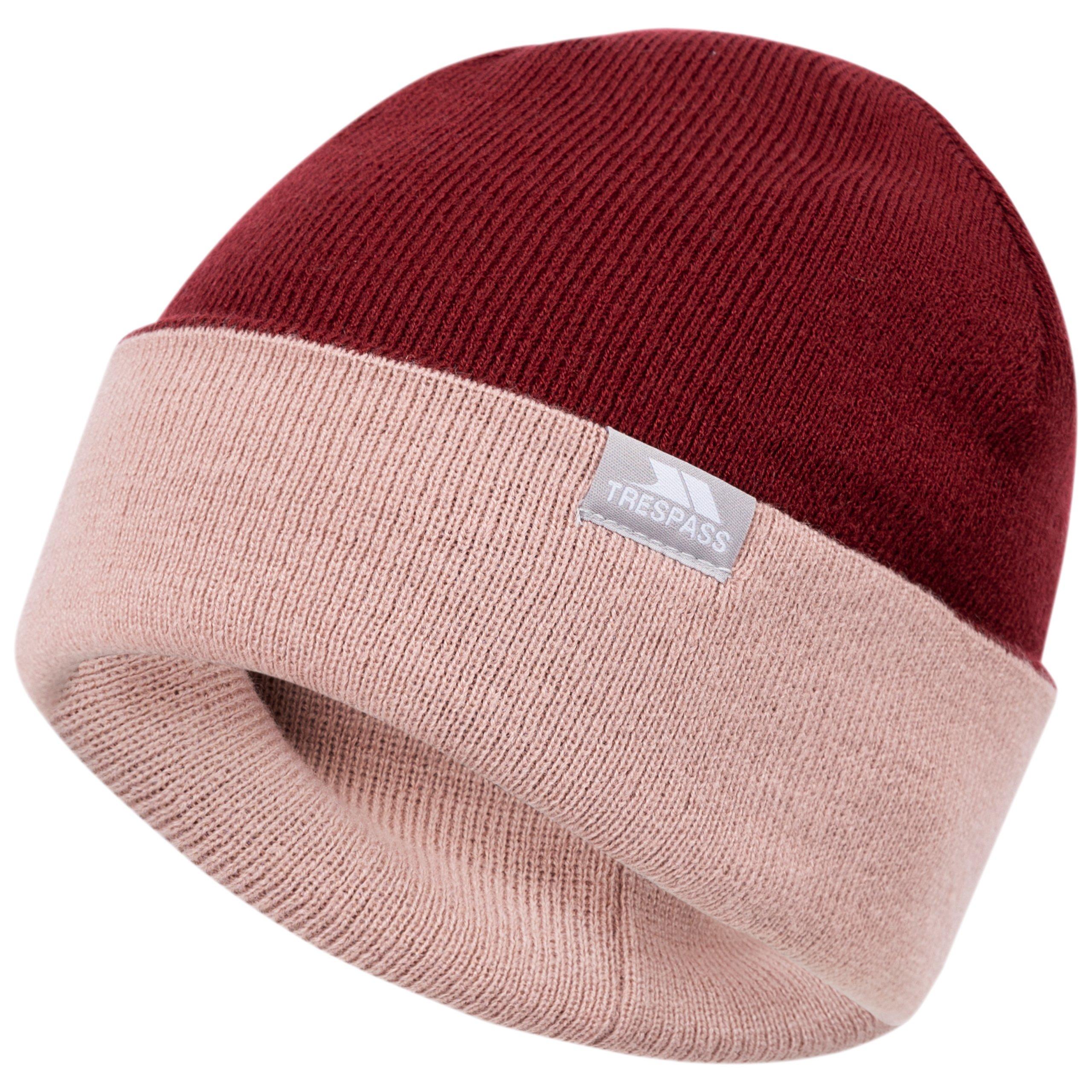 Dark Cherry - Trespass - Adults Montana Reversible Beanie - 1