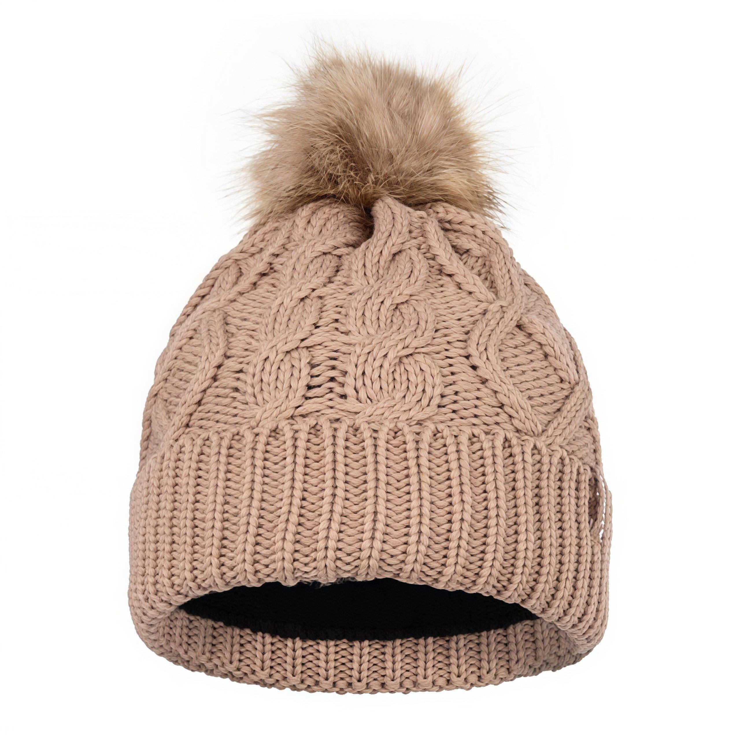 Sand - Gelert - Womens Cable Knitted Beanie - 2