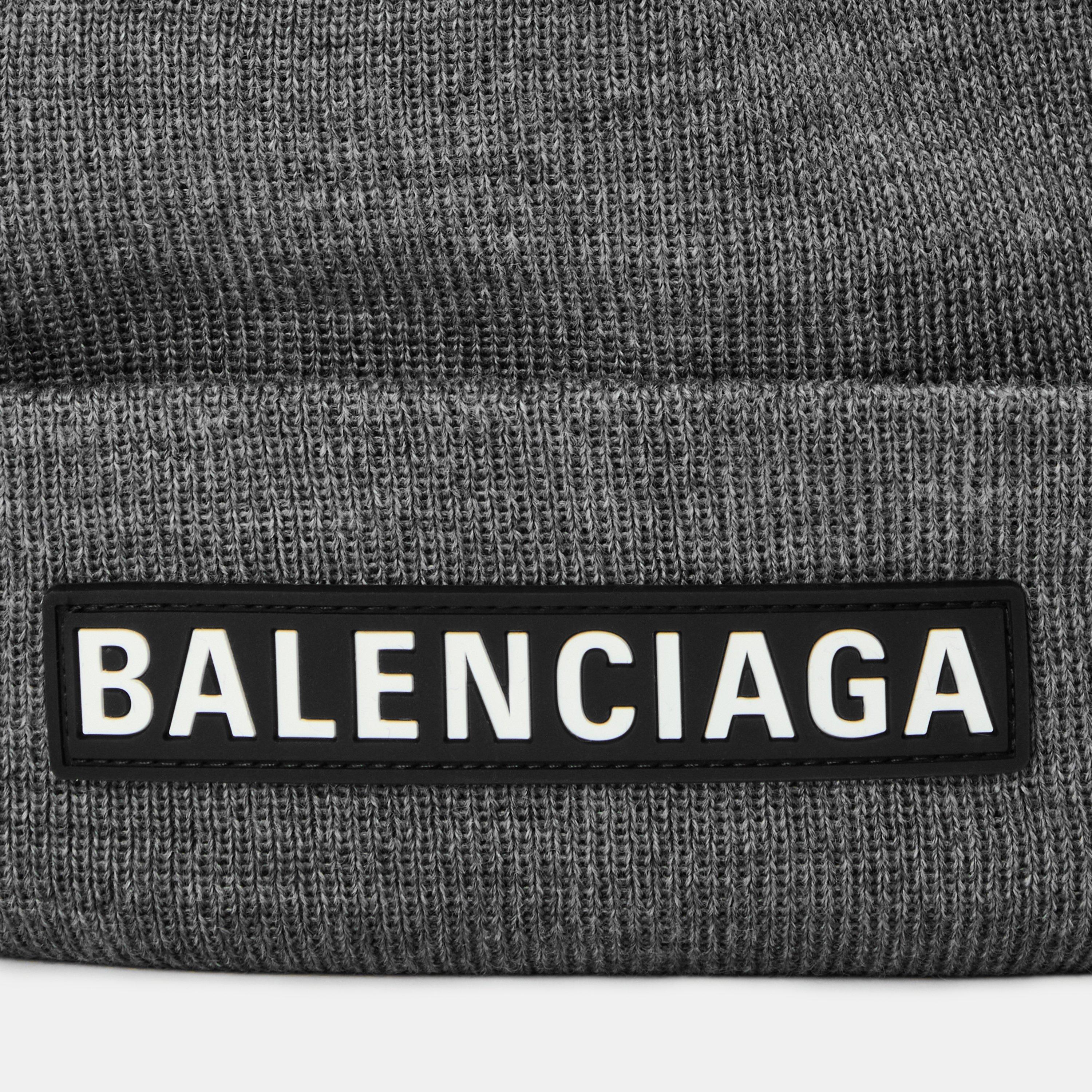 Grey - Balenciaga - Men's Bal Patch Beanie - 4