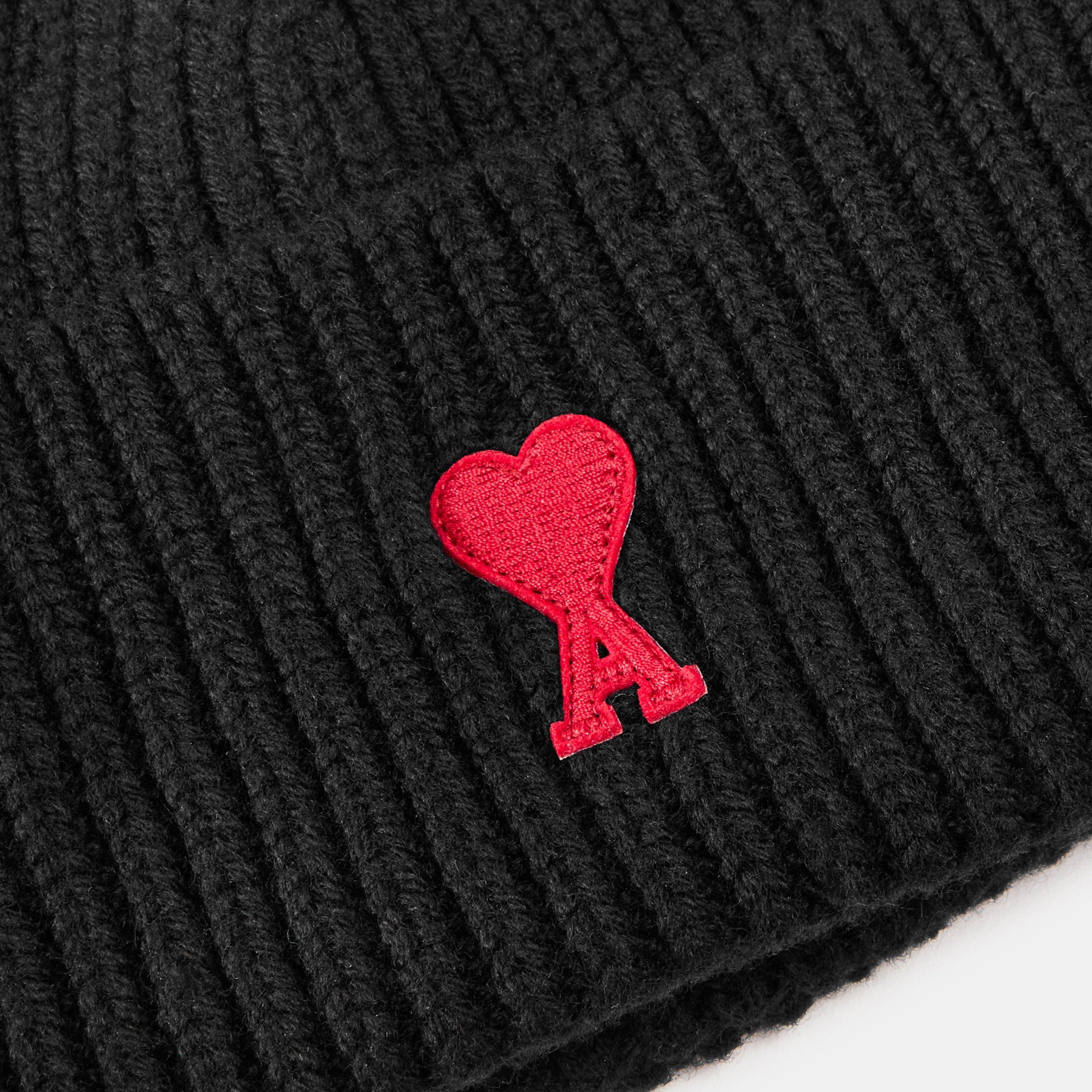 Black/Red 009 - Ami Paris - Men's Beanie - 4