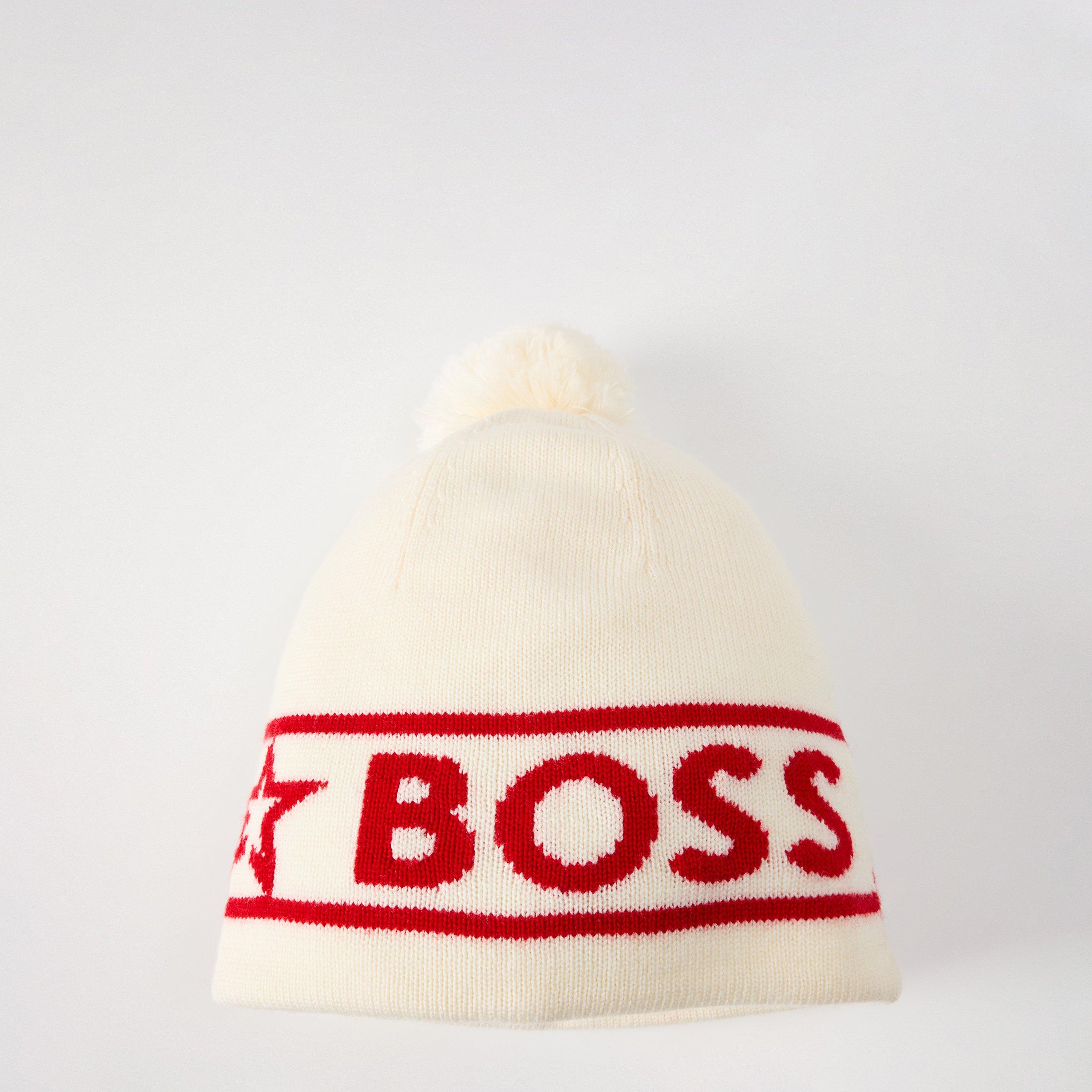 White - Boss - Men's Beanie Hat - 1