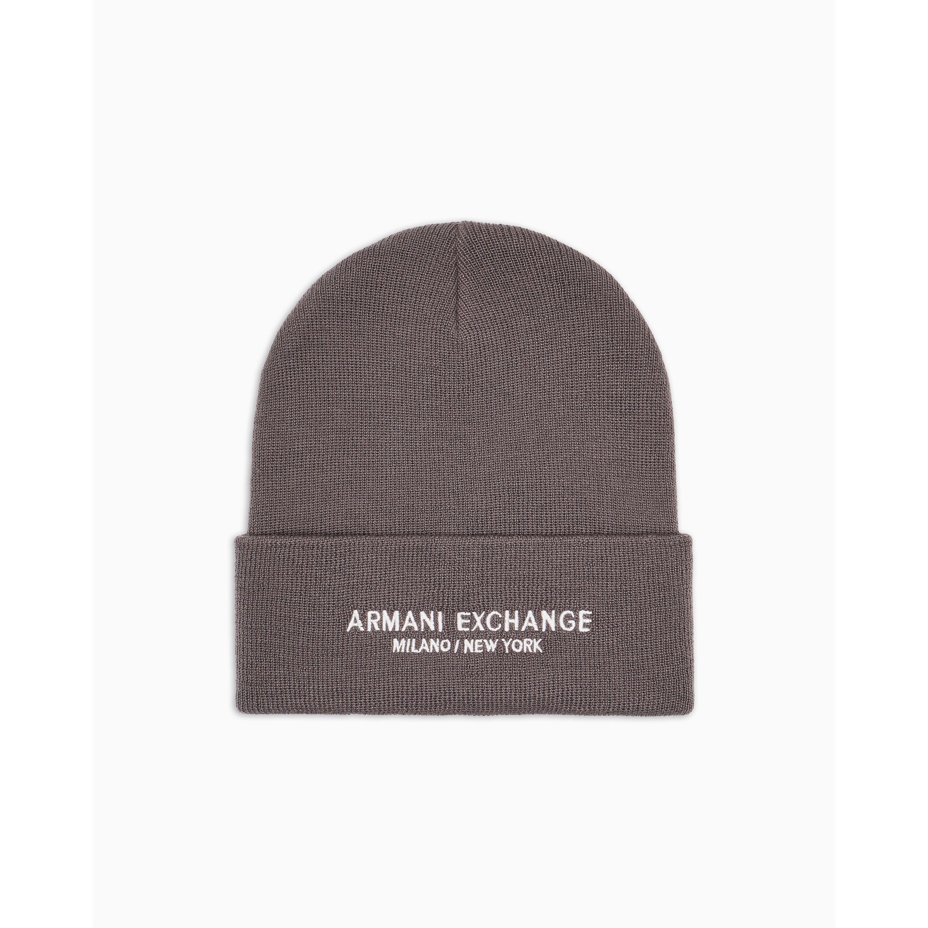 Grey - Armani Exchange - Men's Beanie - 3
