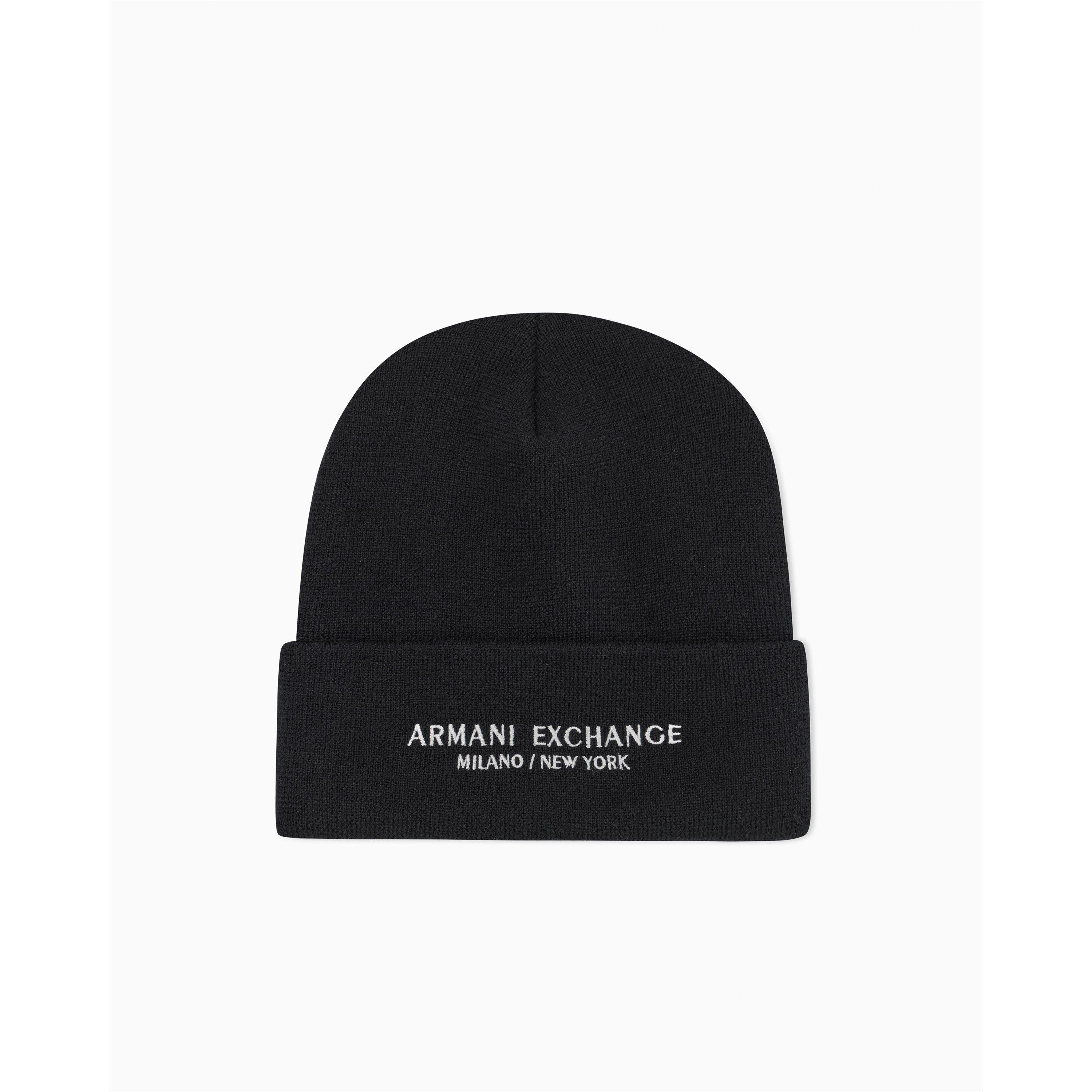 Armani Exchange Men's Beanie - Black - Mens