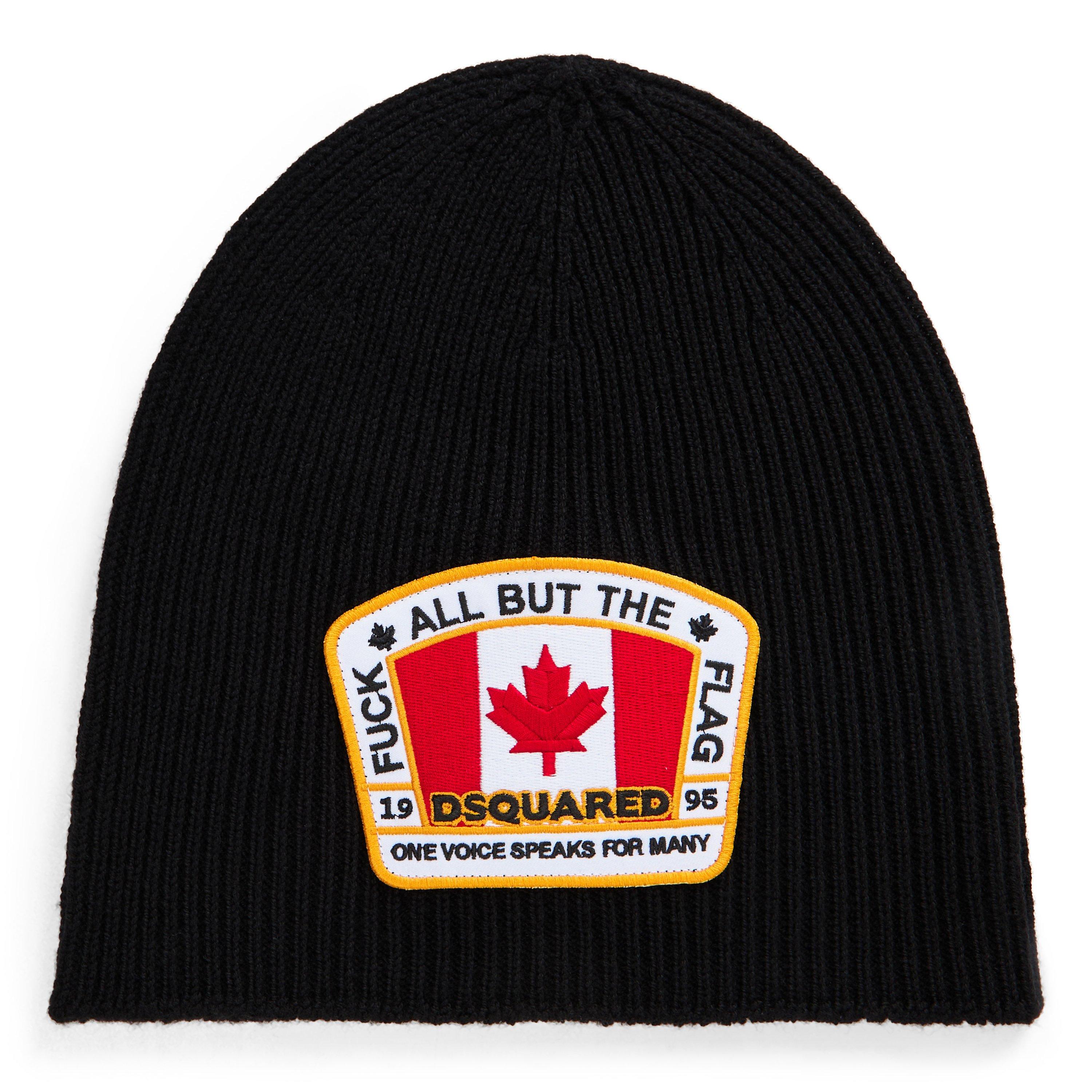 Black - DSquared2 - DSQ Flag Beanie Sn64 - 1