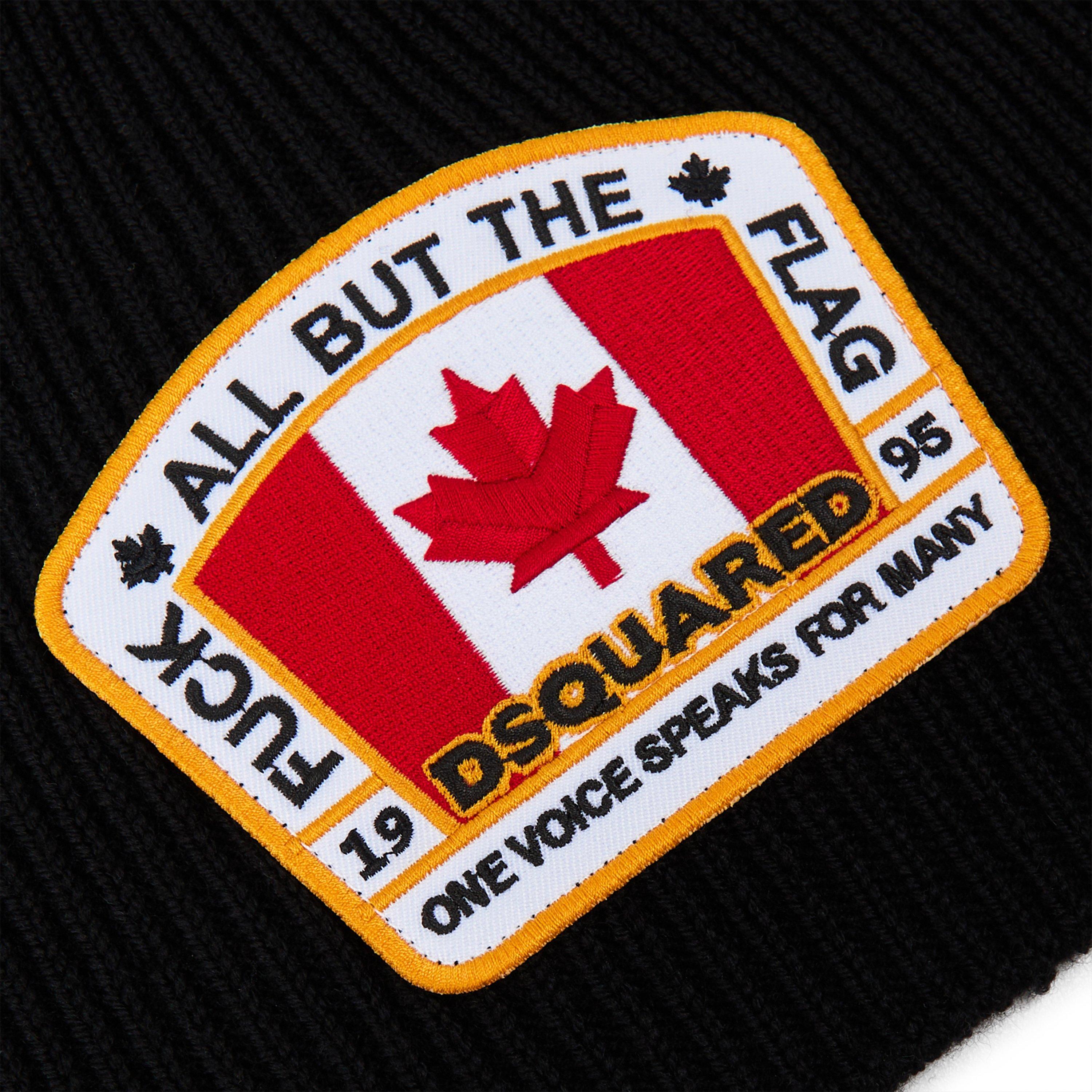 Black - DSquared2 - DSQ Flag Beanie Sn64 - 3