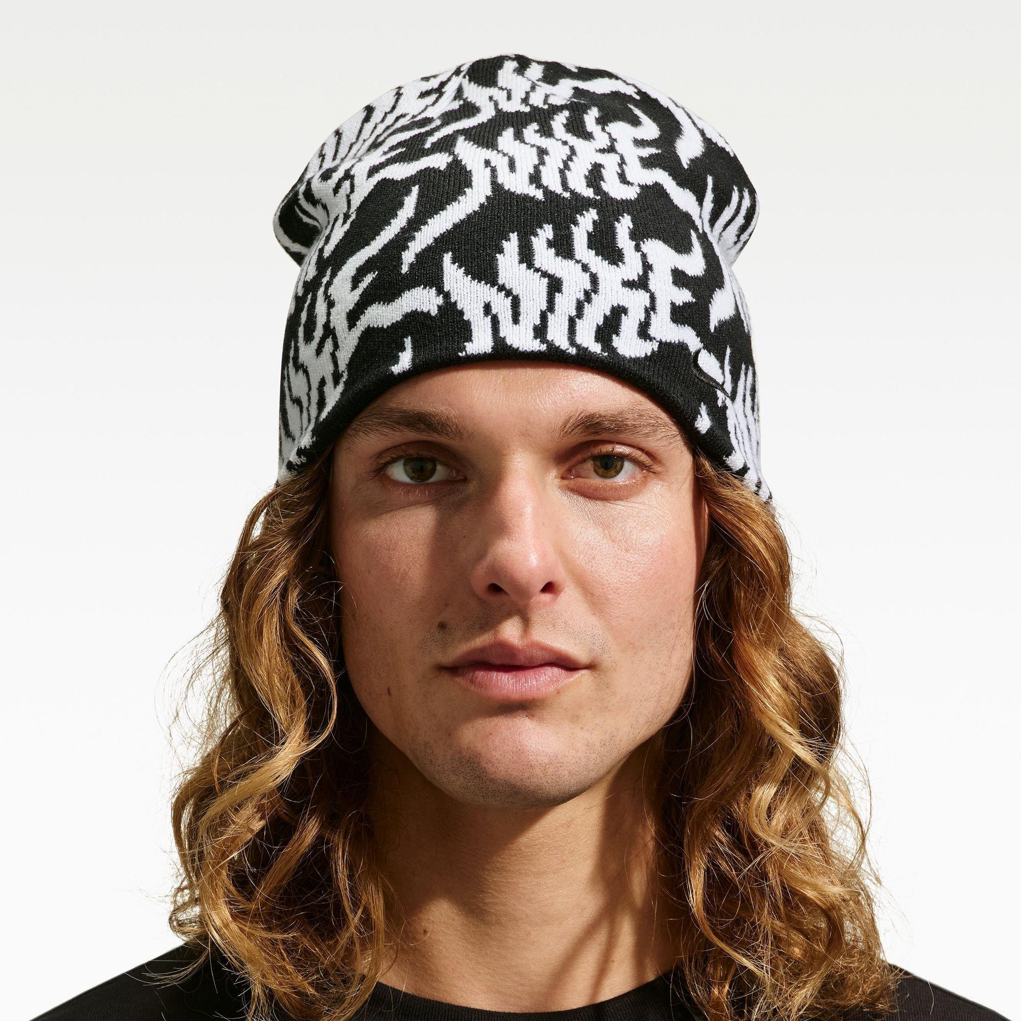 Schwarz/Weiß - Nike - Nike Peak Graph Beanie 64 - 2