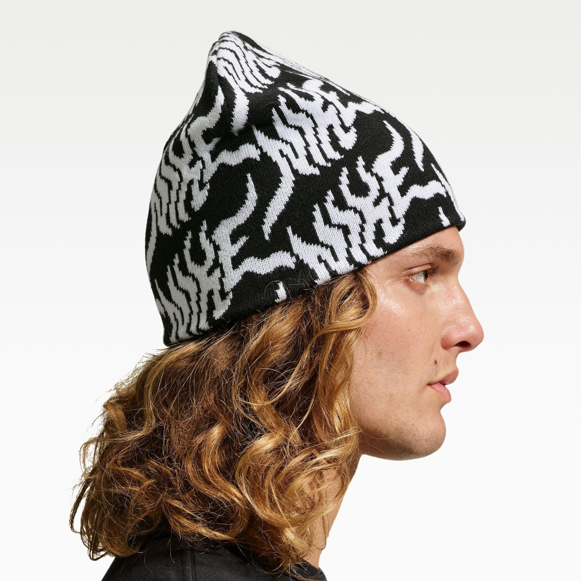 Schwarz/Weiß - Nike - Nike Peak Graph Beanie 64 - 3
