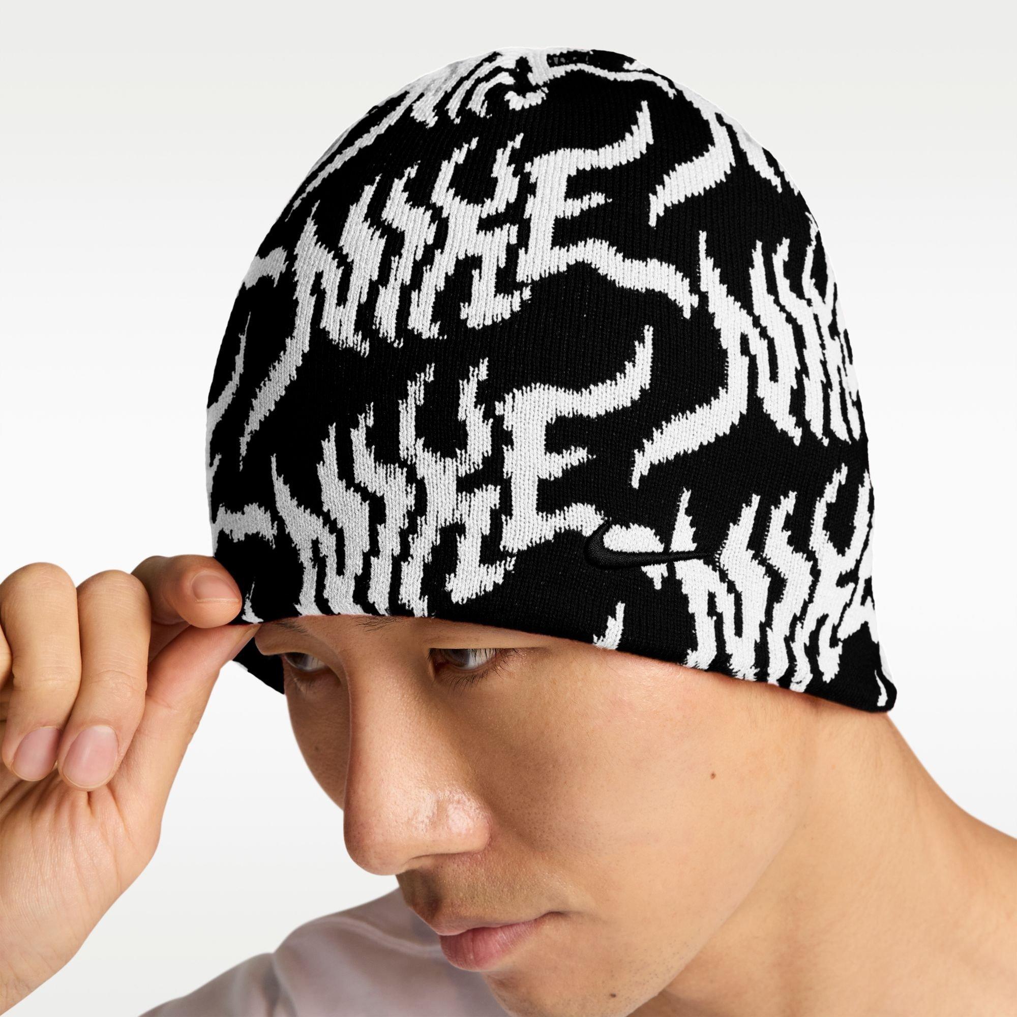 Schwarz/Weiß - Nike - Nike Peak Graph Beanie 64 - 6