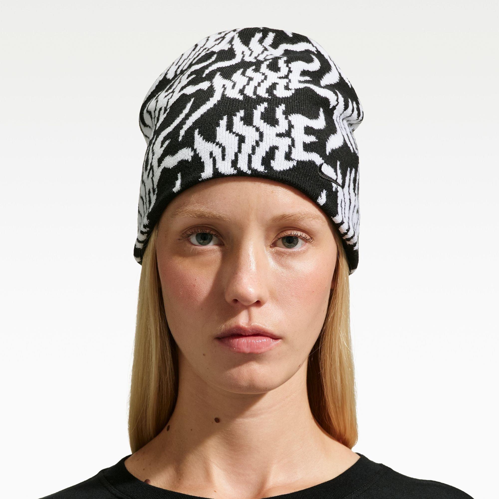Schwarz/Weiß - Nike - Nike Peak Graph Beanie 64 - 7