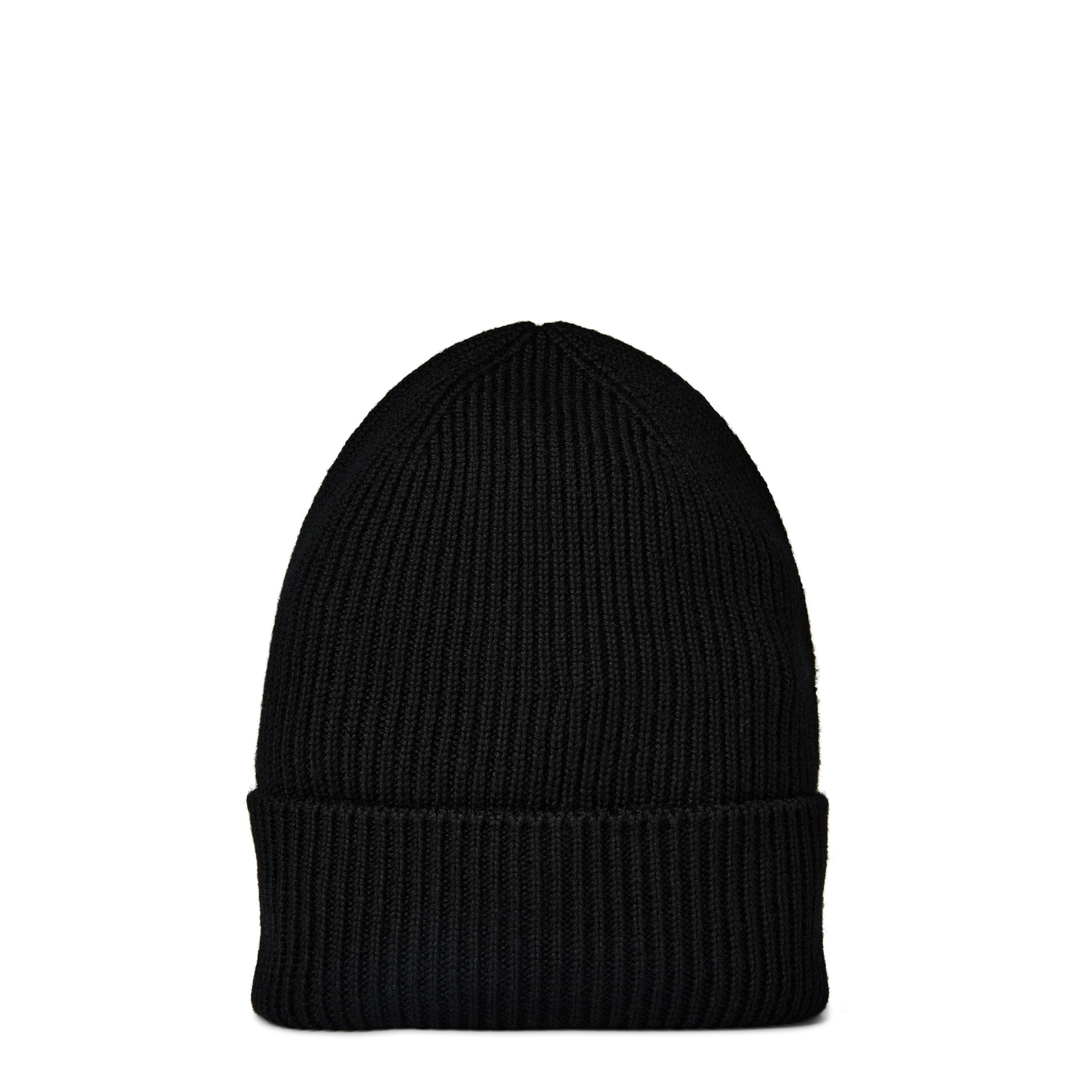 Black 999 - Moncler - Men's Logo Wool Beanie - 3
