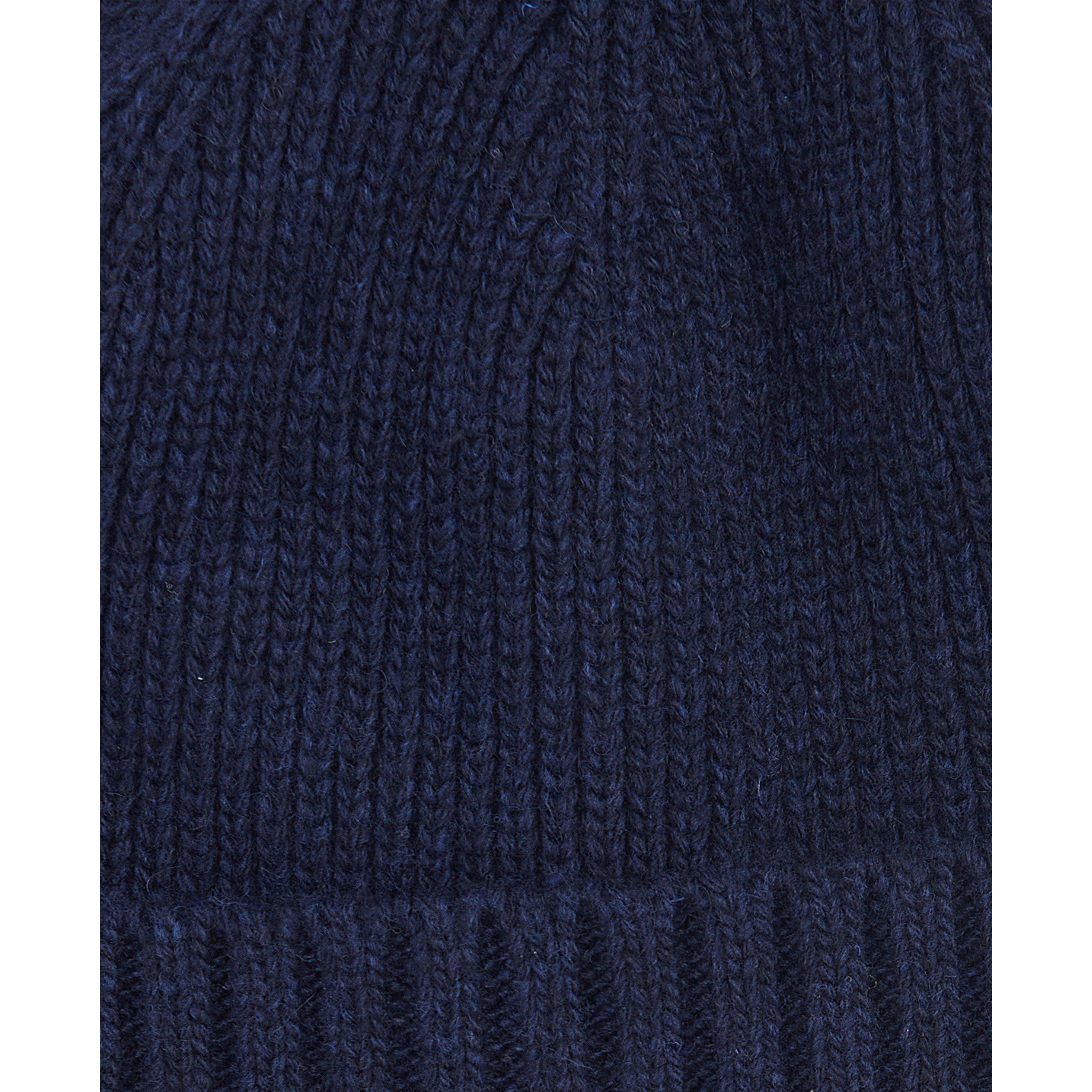 Navy NY31 - Barbour - Carlton Wool Mix Beanie - 4