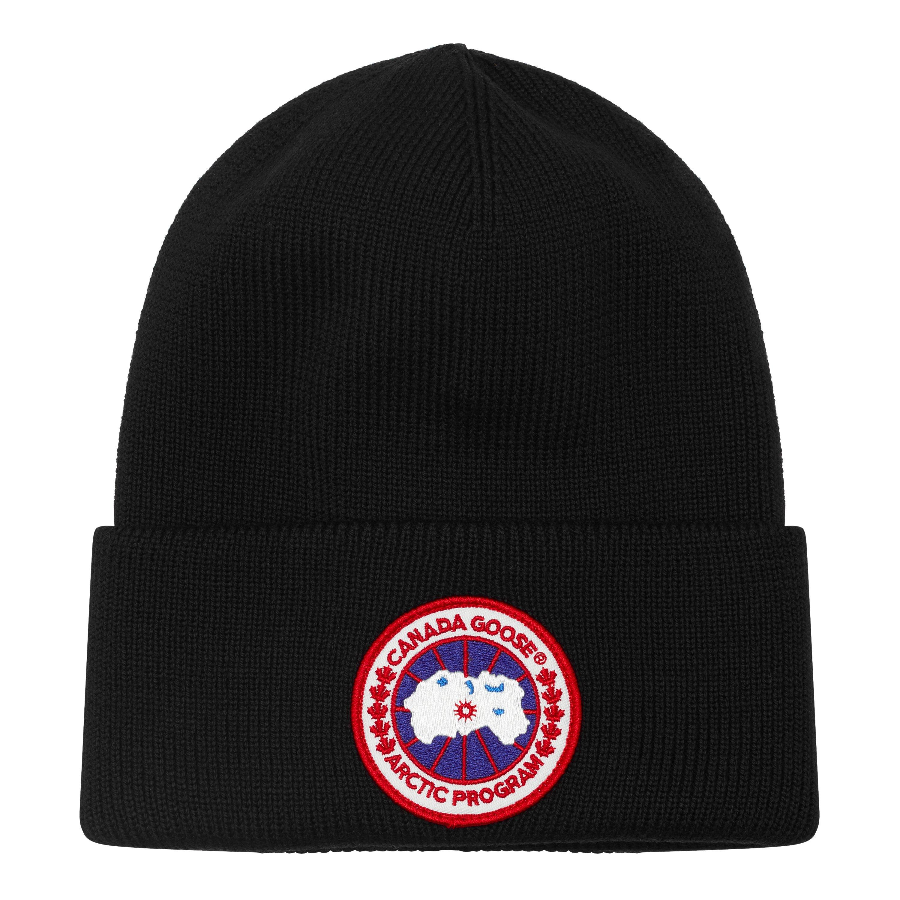 Canada Goose Men's Plain Wool Disc Toque Beanie - Black 61