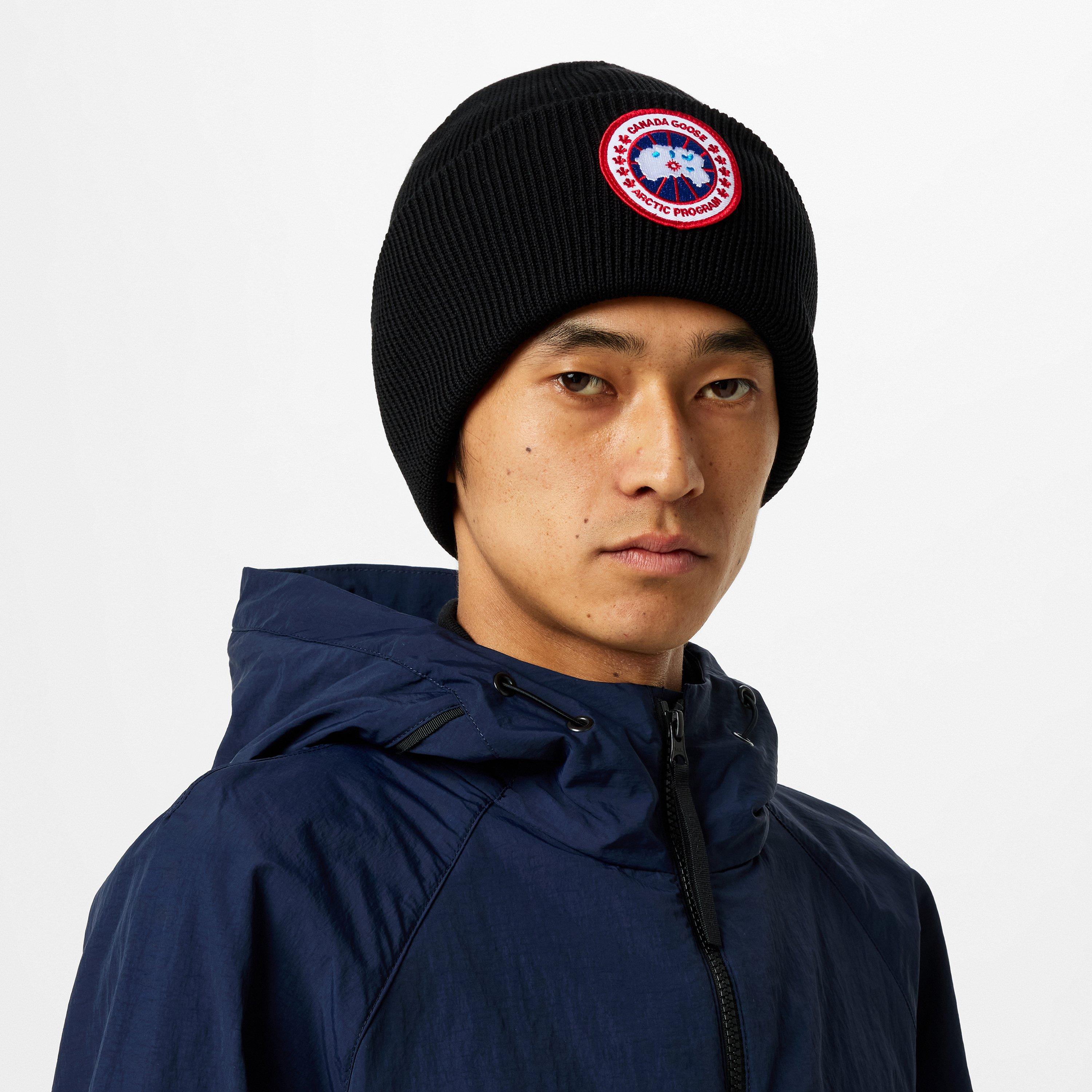 Black 61 - Canada Goose - Men's Plain Wool Disc Toque Beanie - 2