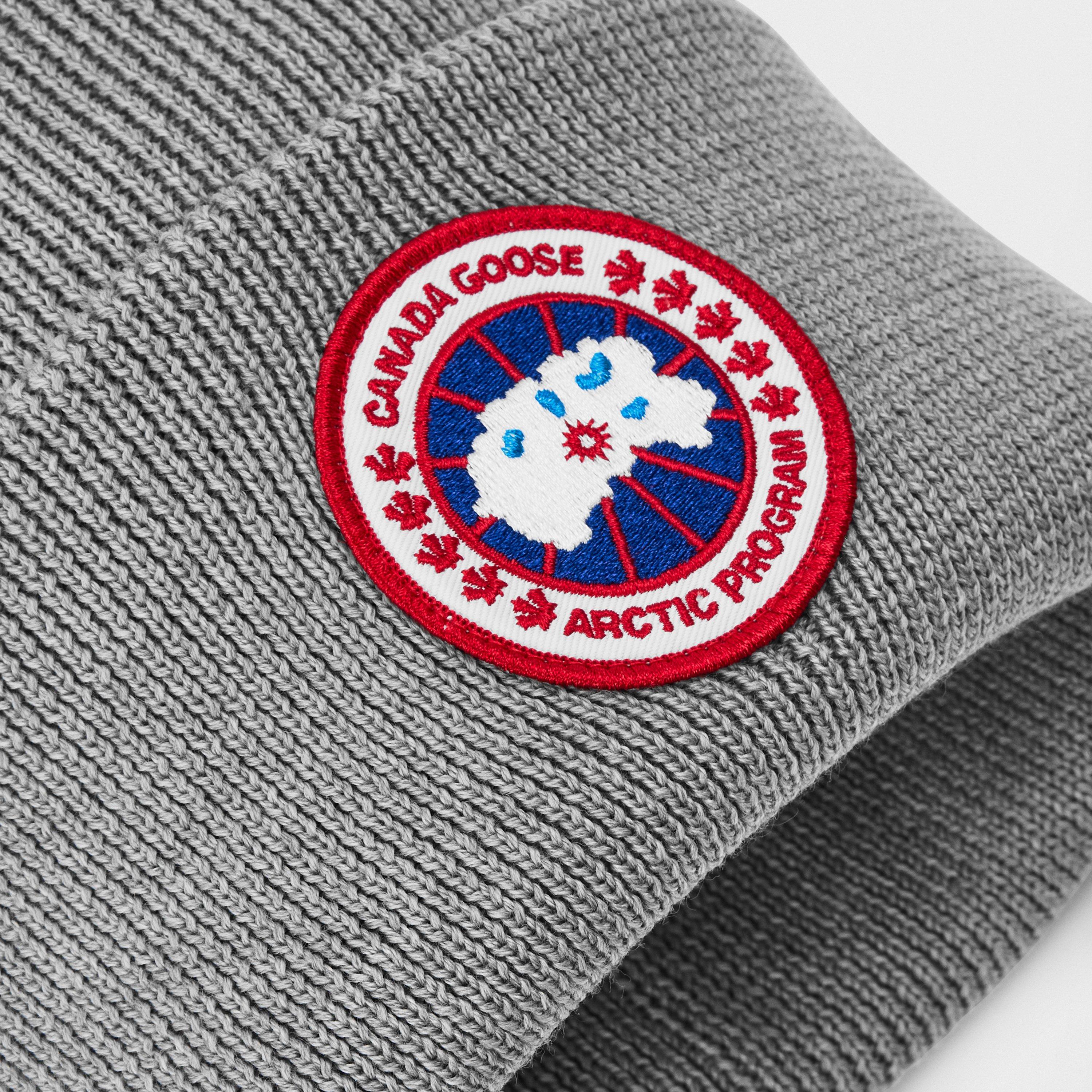 Grey 9115 - Canada Goose - Men's Plain Wool Disc Toque Beanie - 4