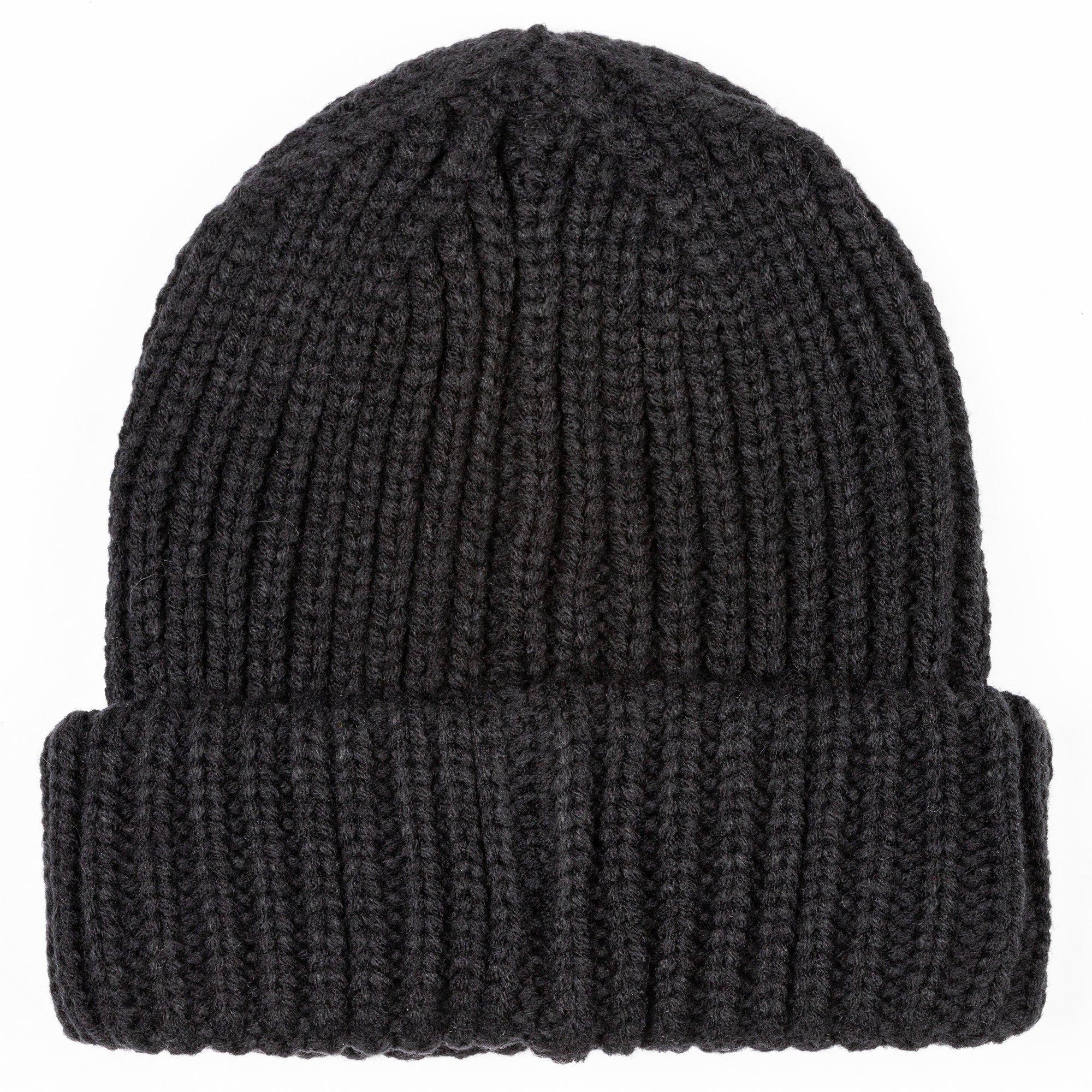 Noir - Firetrap - Men's Cable Knit Beanie - 2