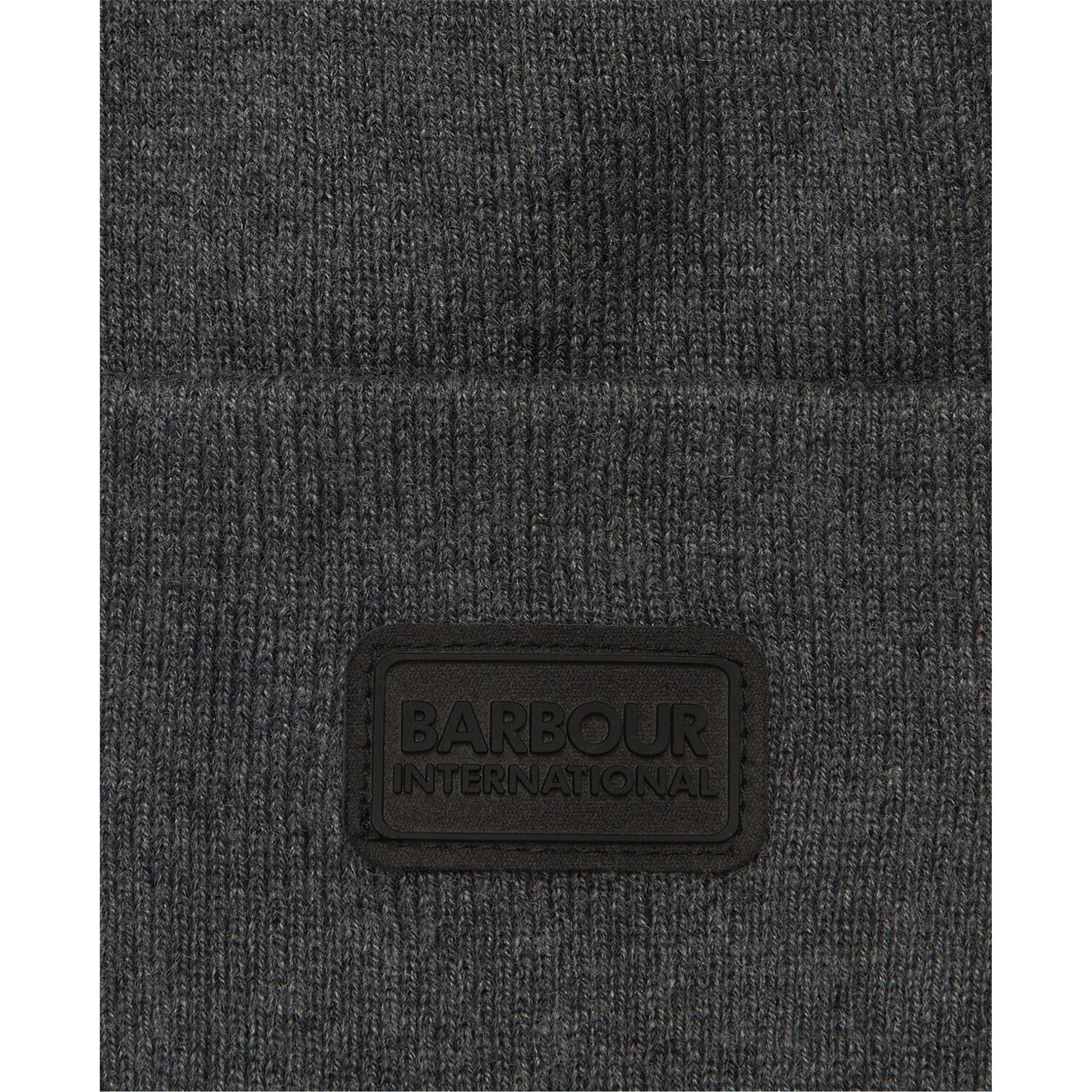 Grey Marl - Barbour International - Sensor Knit Beanie - 3