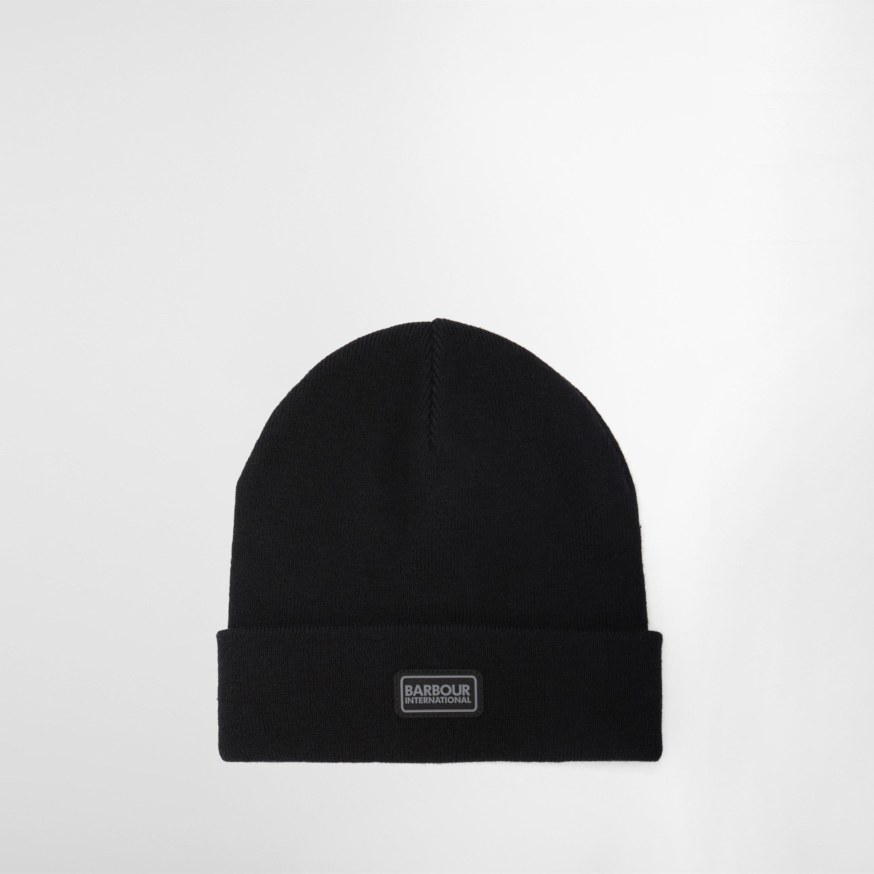 Black/Gunmetal - Barbour International - Sensor Knit Beanie - 1