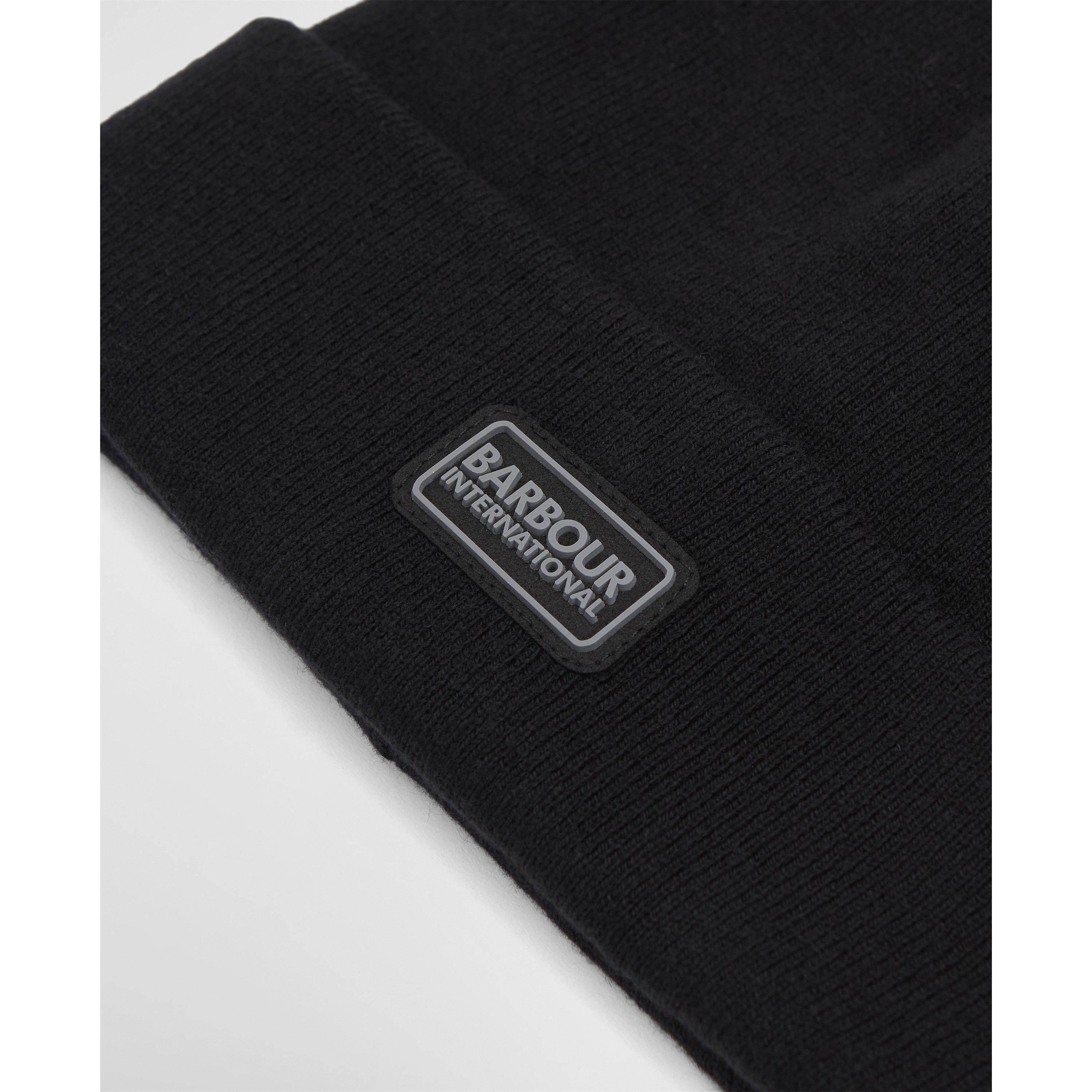 Black/Gunmetal - Barbour International - Sensor Knit Beanie - 8