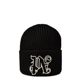 Palm Angels Embroidered Monogram Beanie