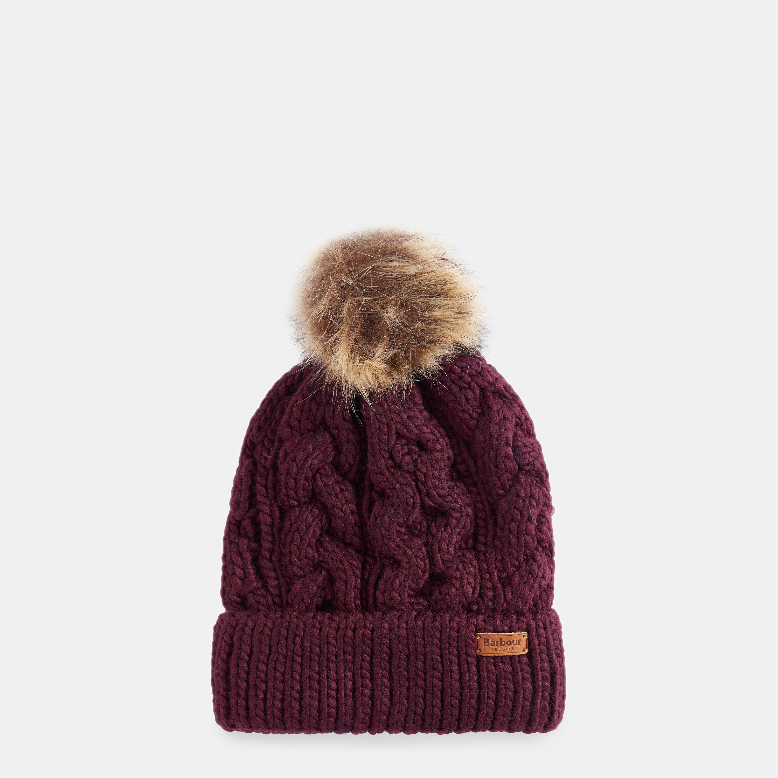 Barbour Women's Penshaw Cable-Knit Beanie - Bordeaux - Ladies