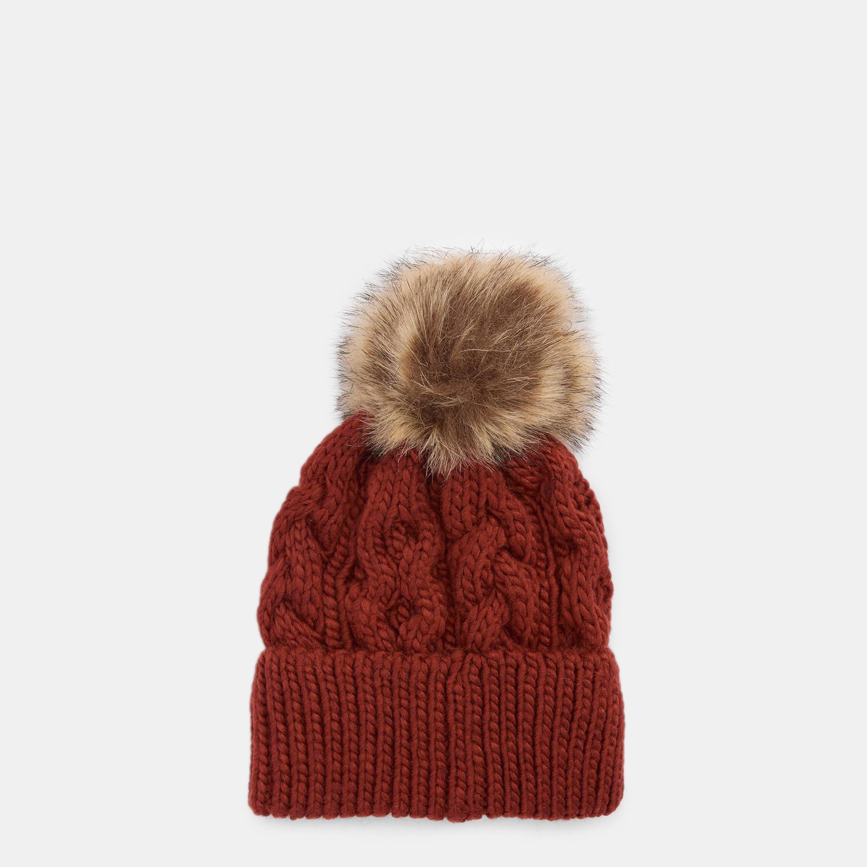 Burnt Henna - Barbour - Penshaw Cable-Knit Beanie - 2
