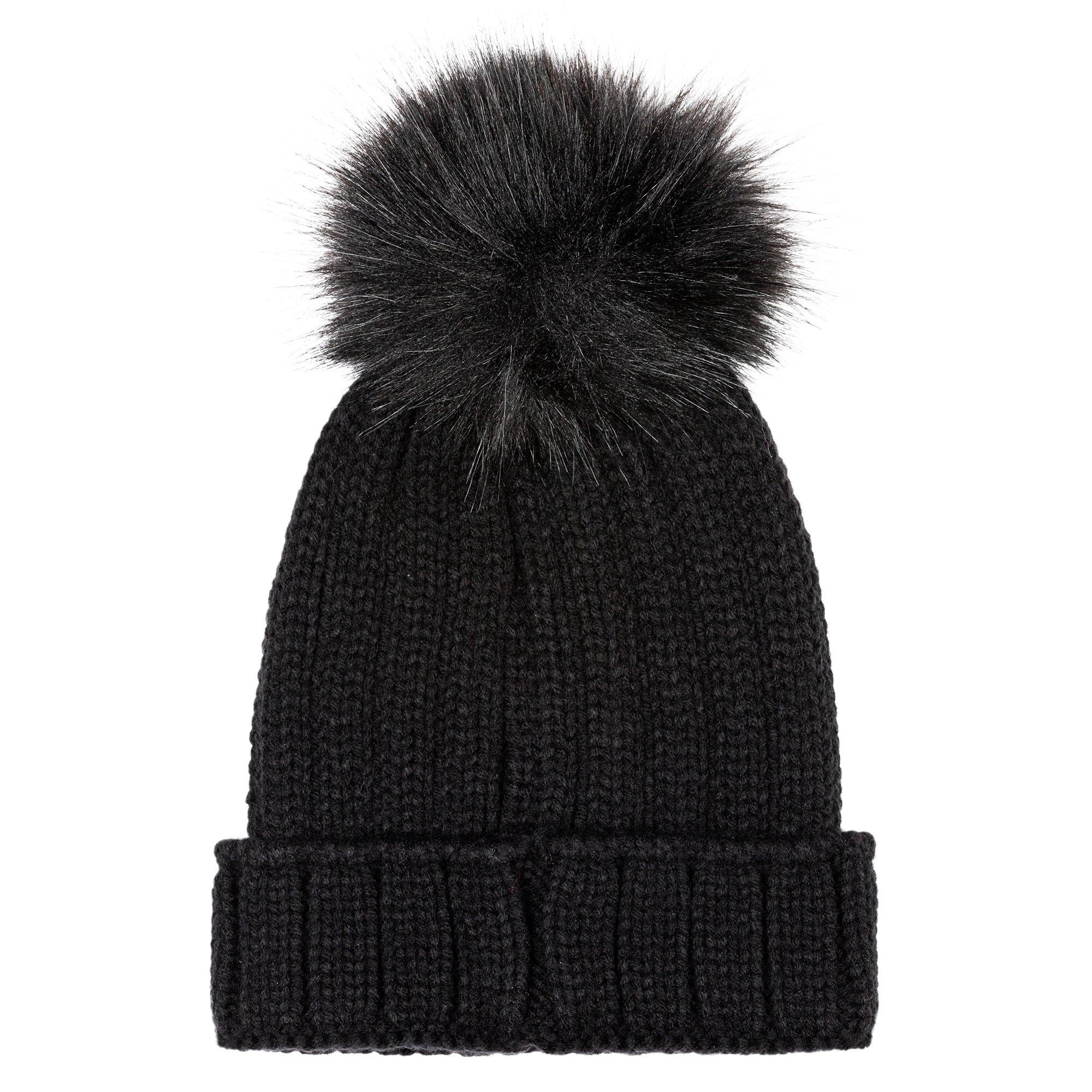 Noir - Firetrap - Cable Knit Hat Ladies - 2