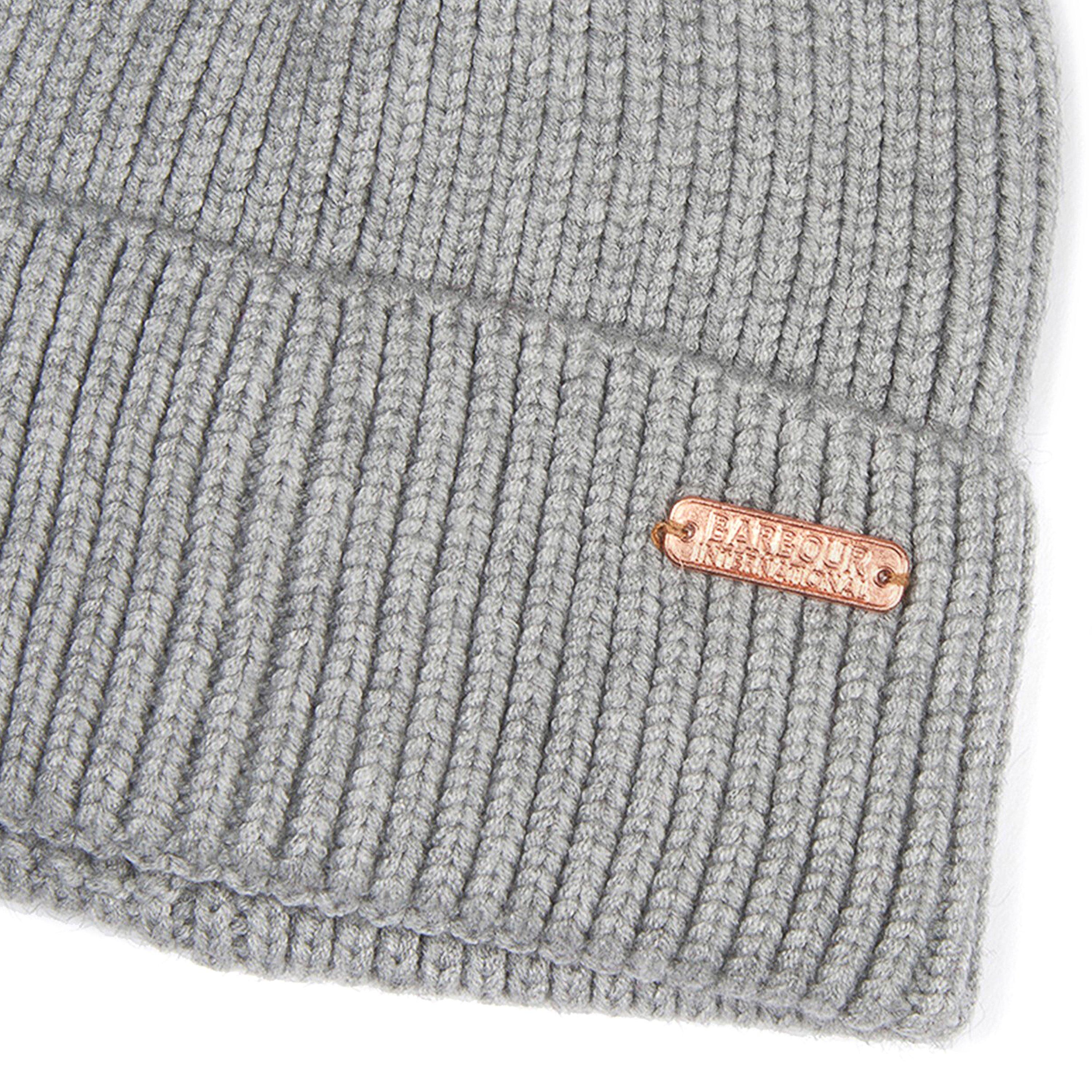 Light Grey - Barbour International - Mallory Pom Beanie - 3